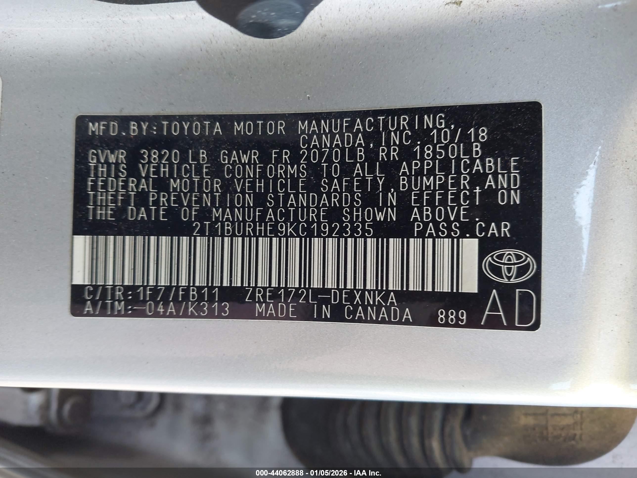 TOYOTA COROLLA image 9