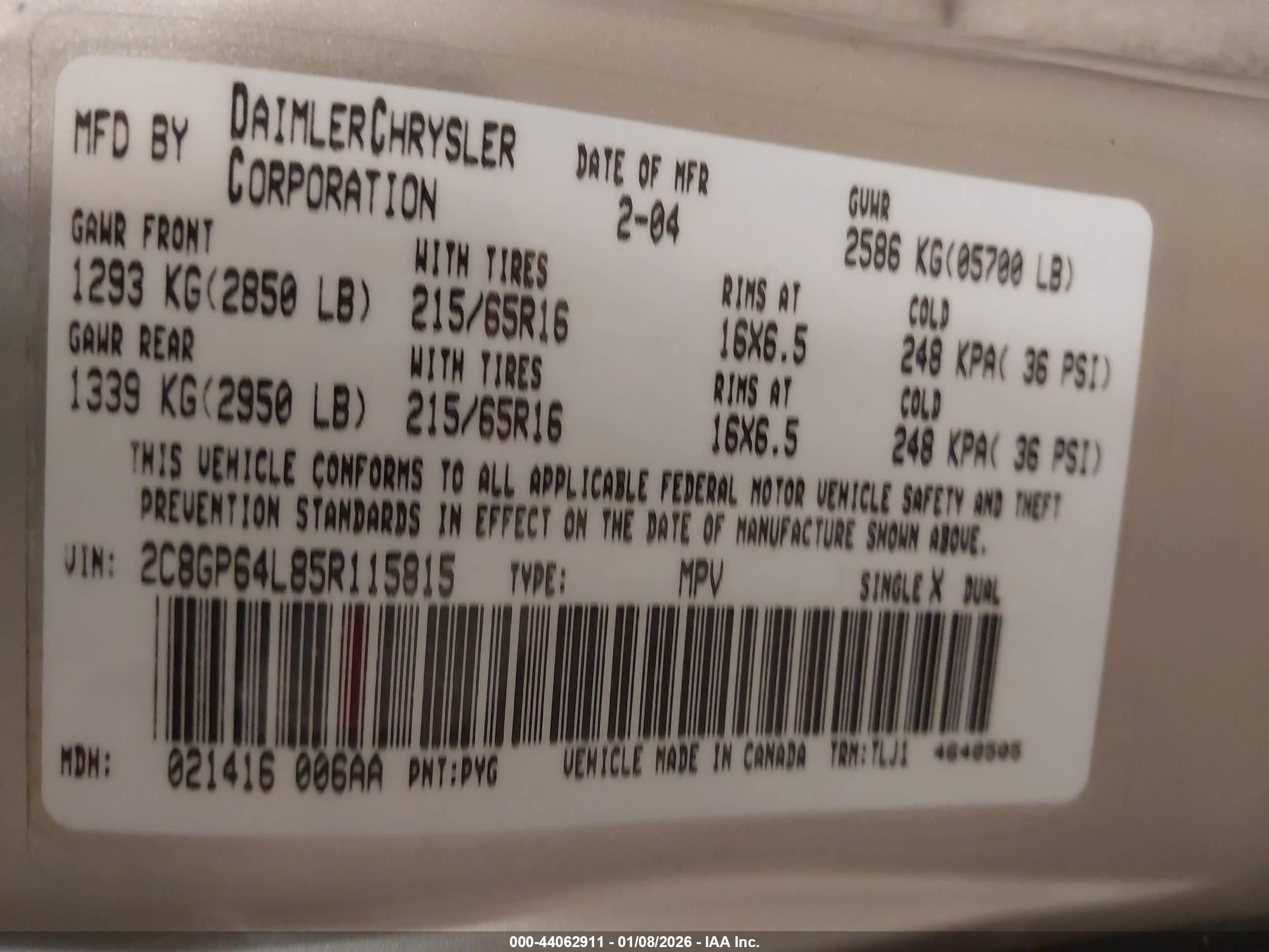 CHRYSLER TOWN image 9