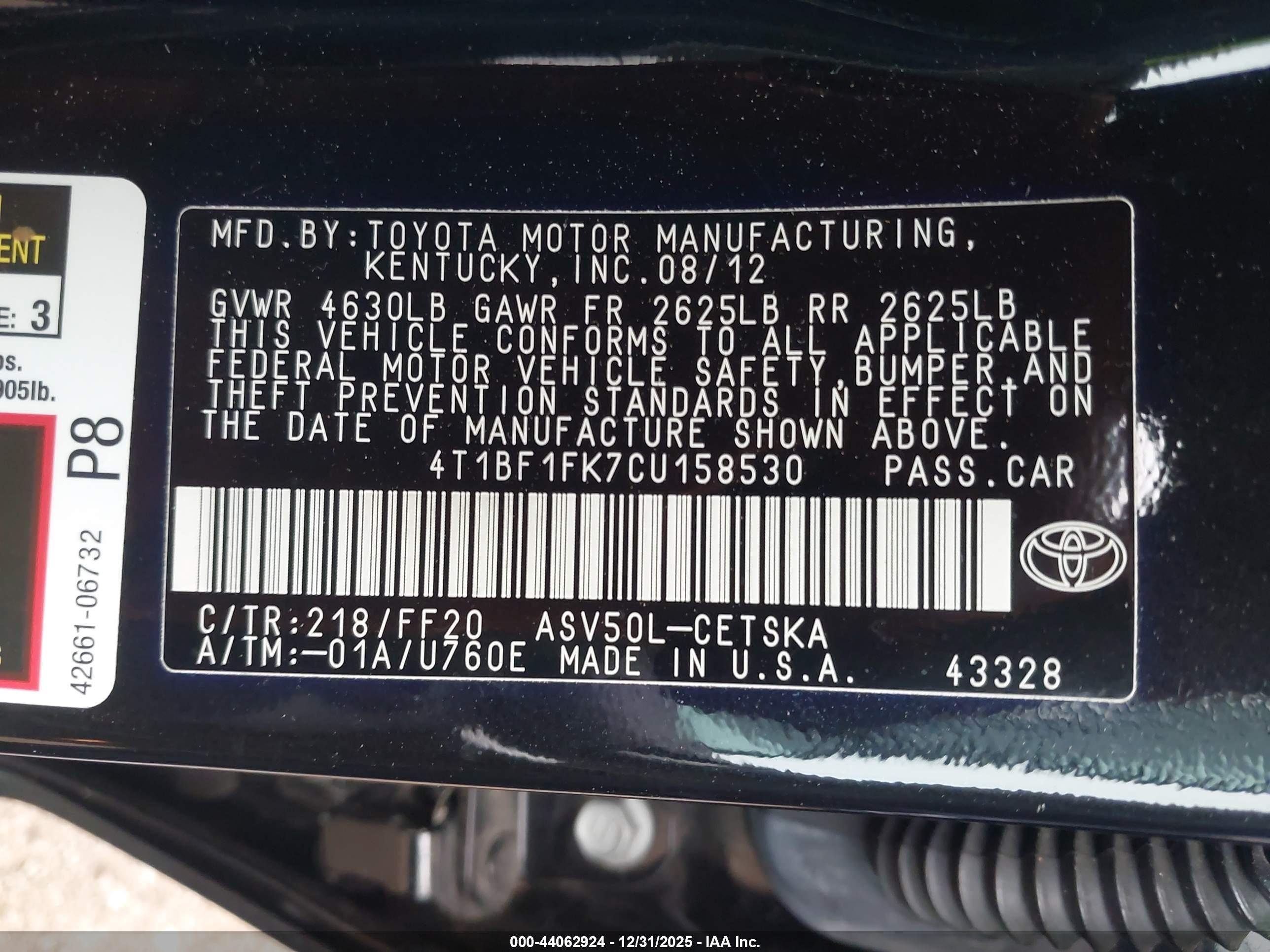TOYOTA CAMRY image 9