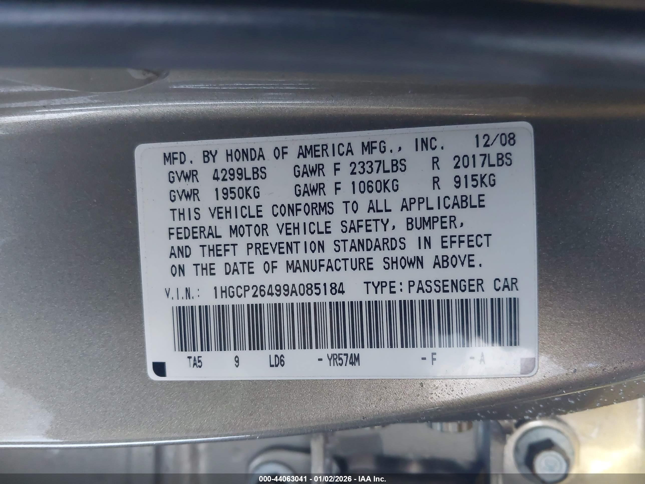 HONDA ACCORD image 9