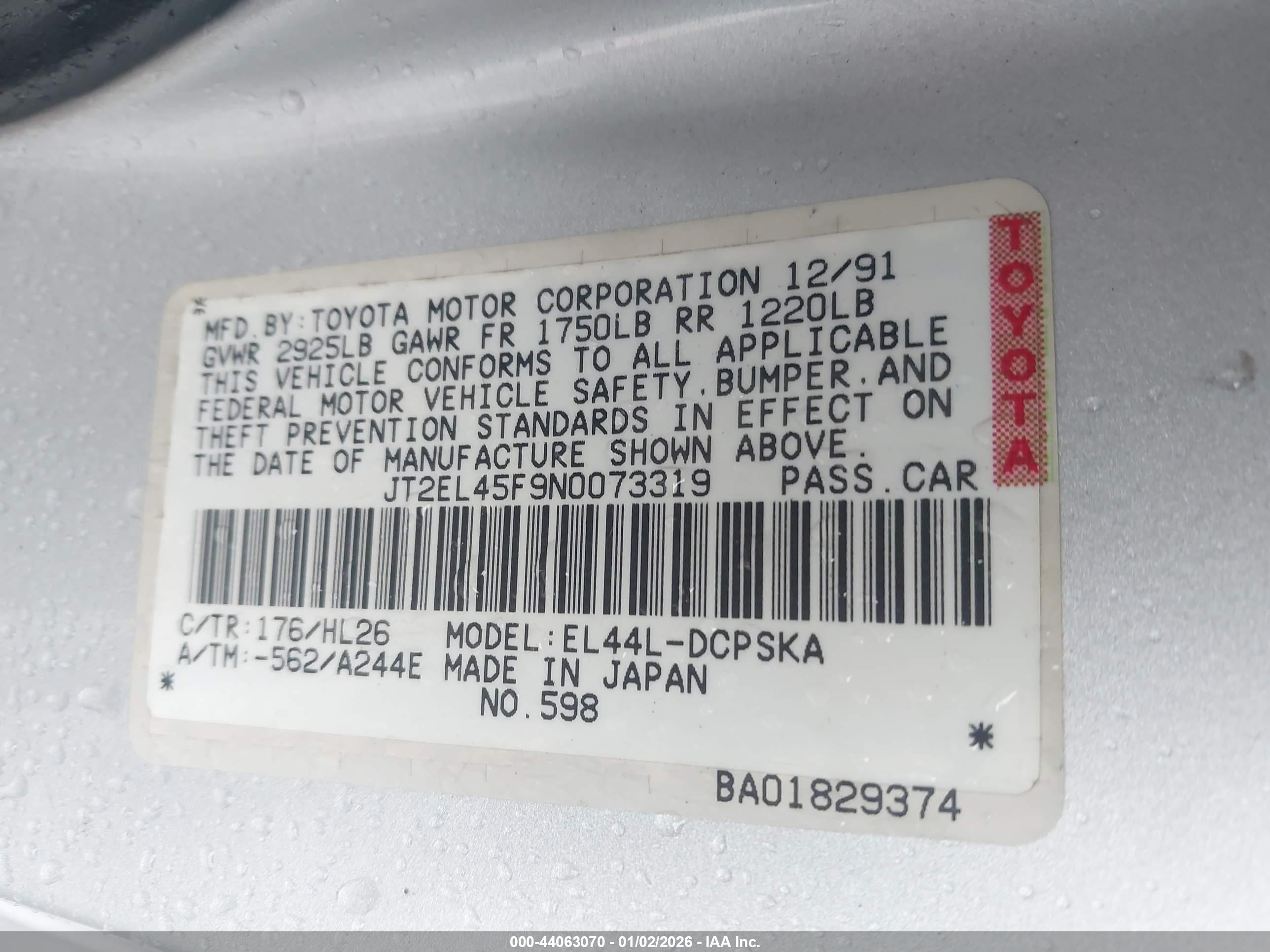 TOYOTA PASEO image 9