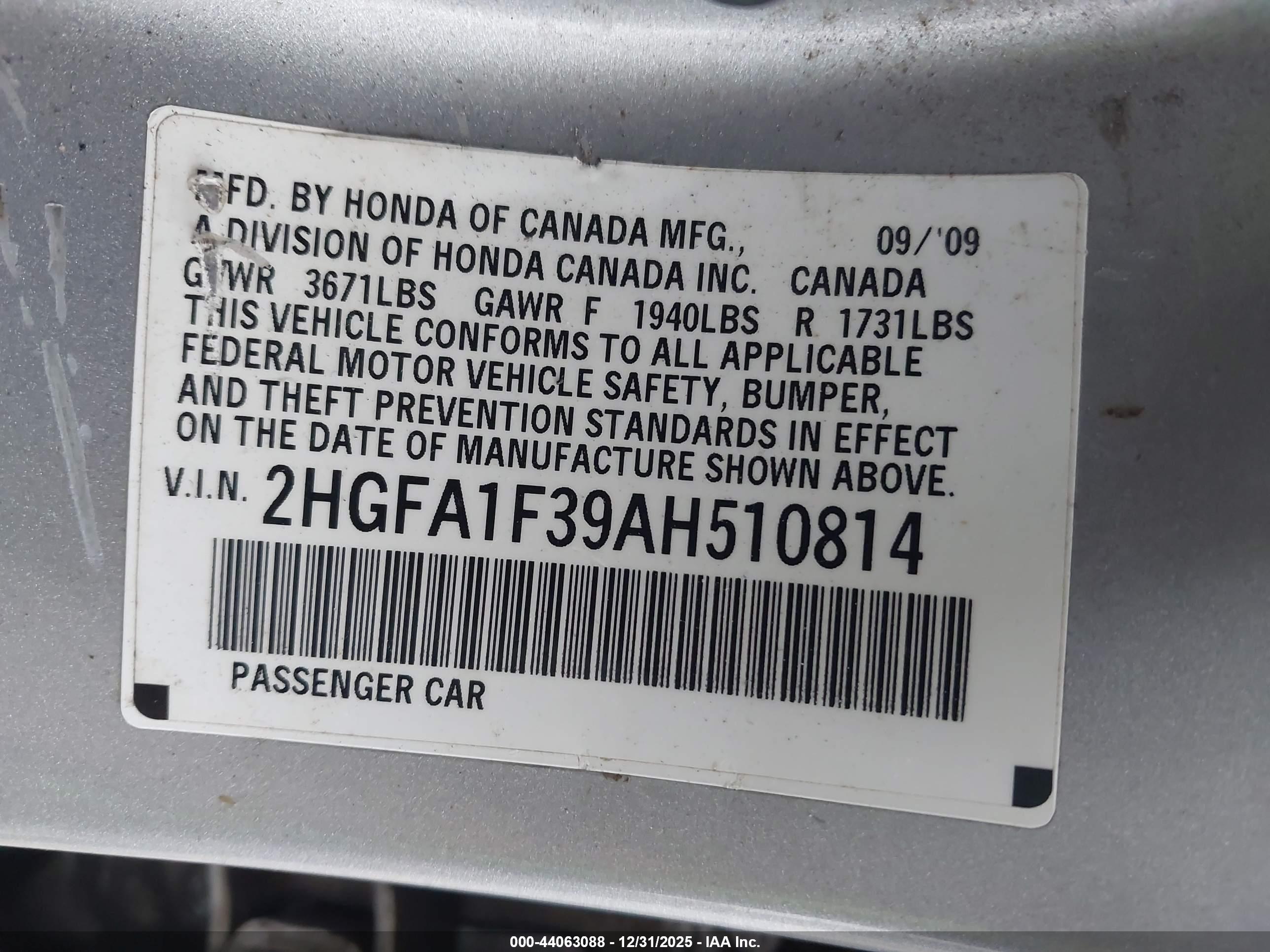 HONDA CIVIC image 9