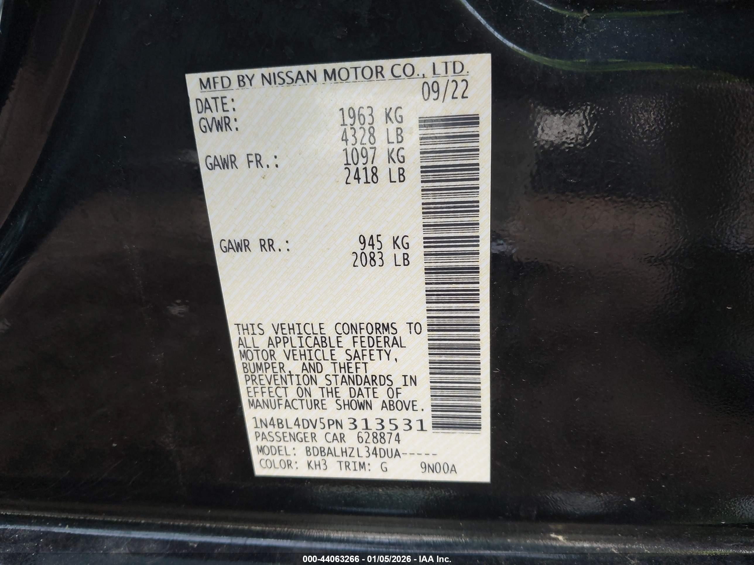 NISSAN ALTIMA image 9