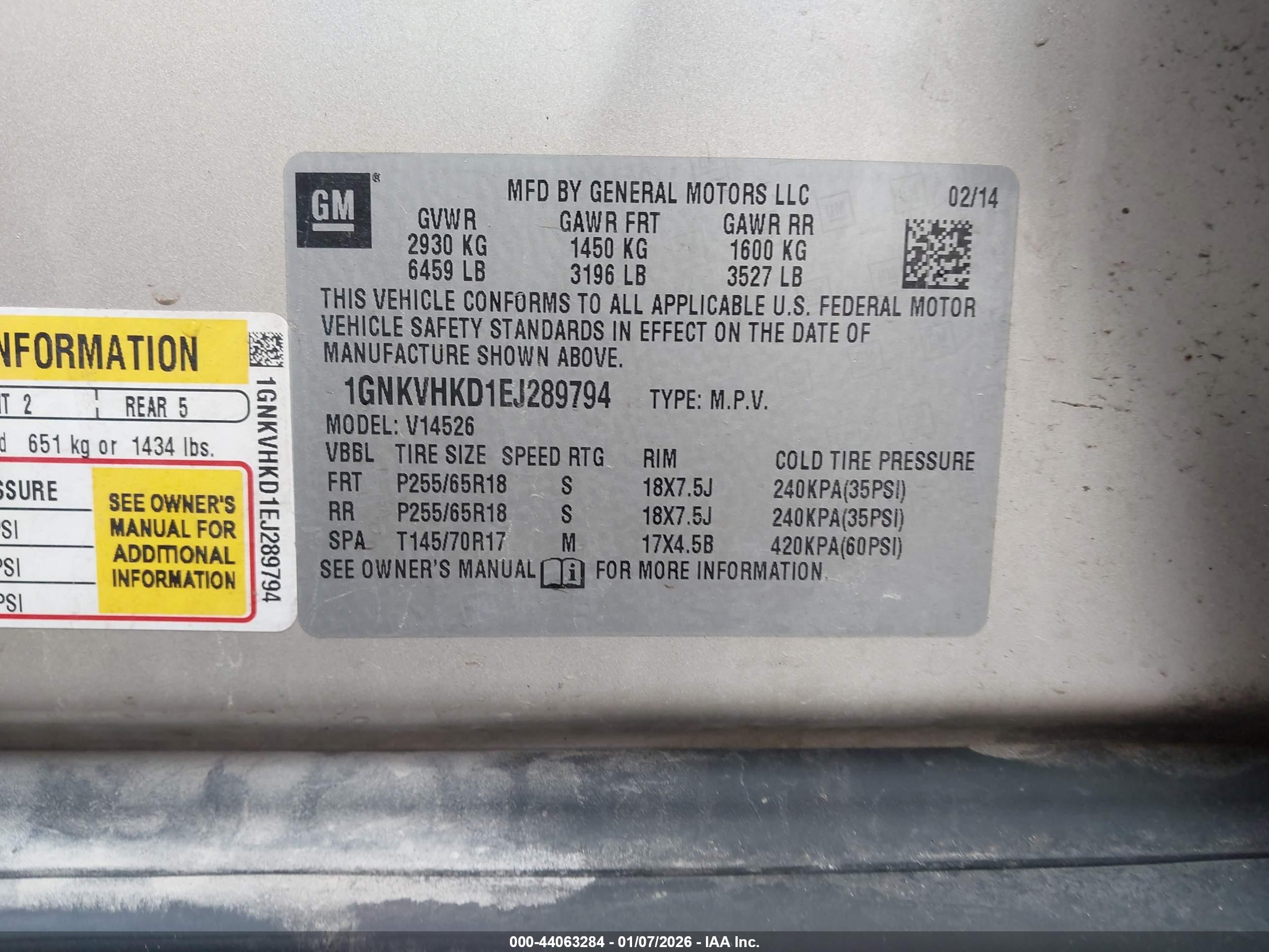 CHEVROLET TRAVERSE image 9