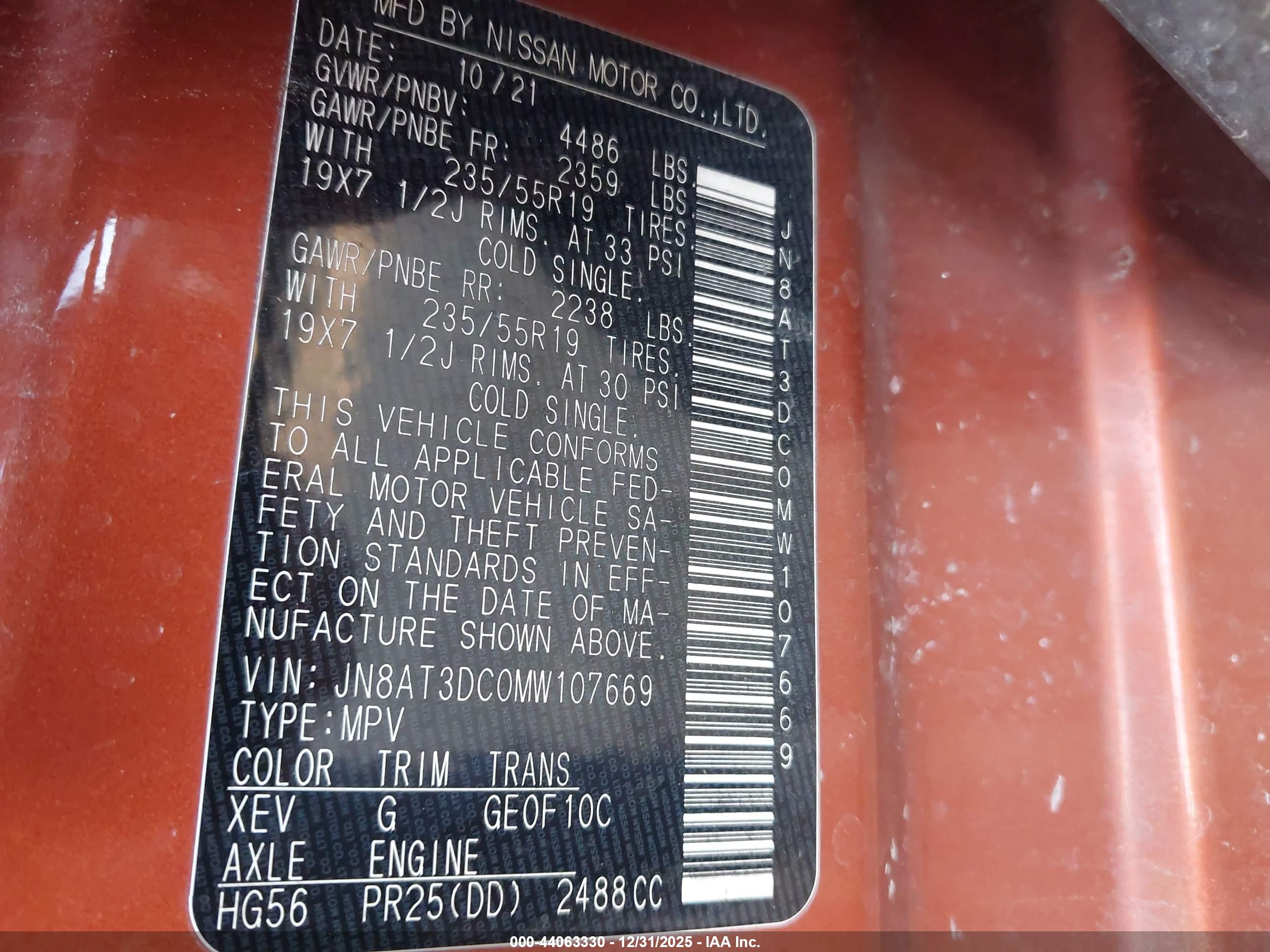 NISSAN ROGUE image 9
