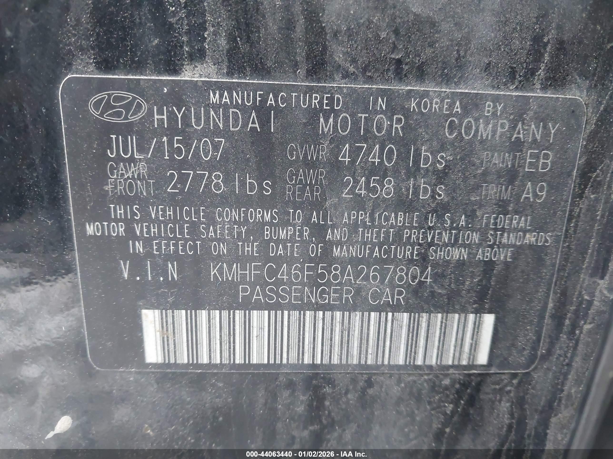 HYUNDAI AZERA image 9