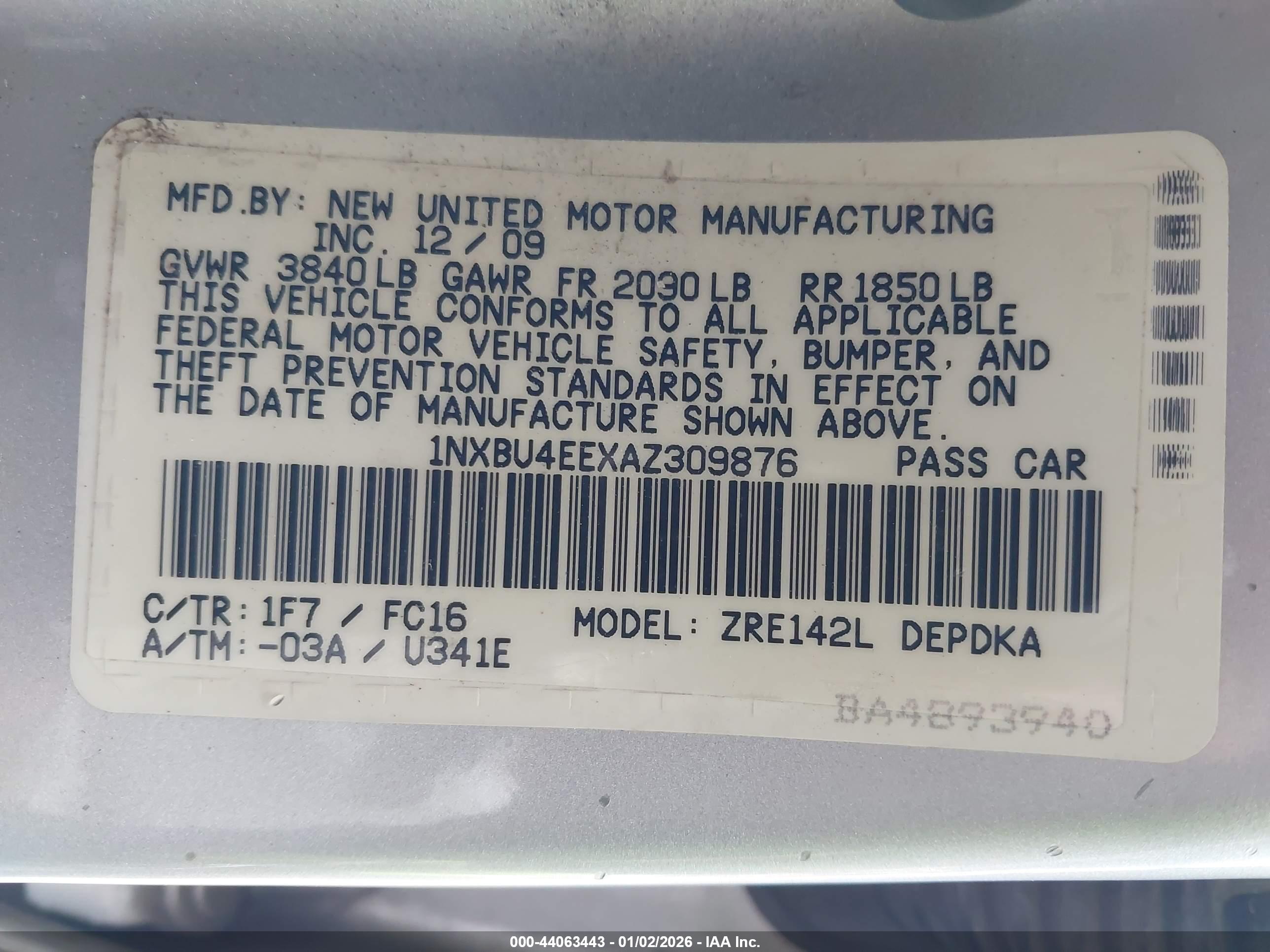 TOYOTA COROLLA image 9