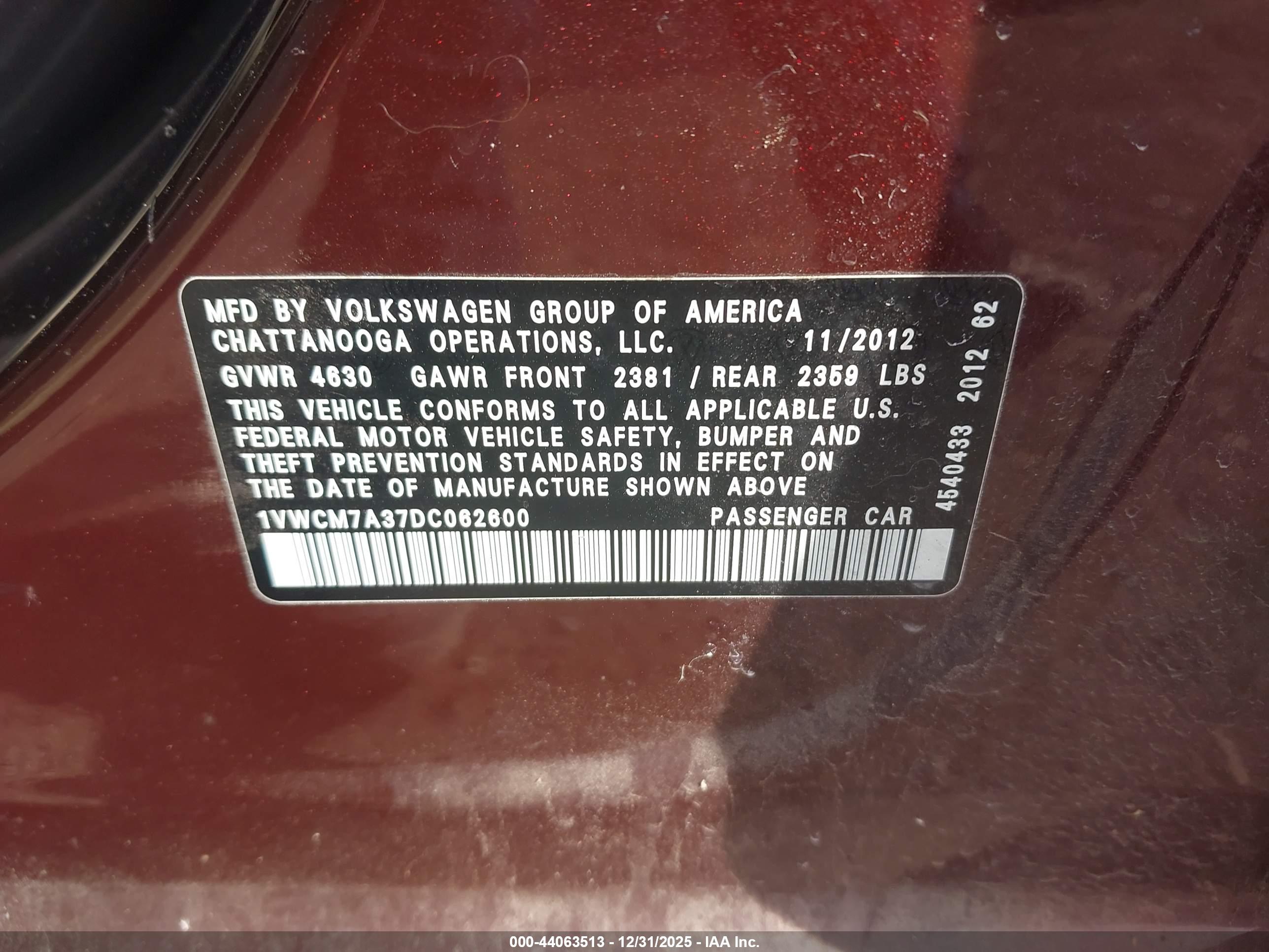 VOLKSWAGEN PASSAT image 9