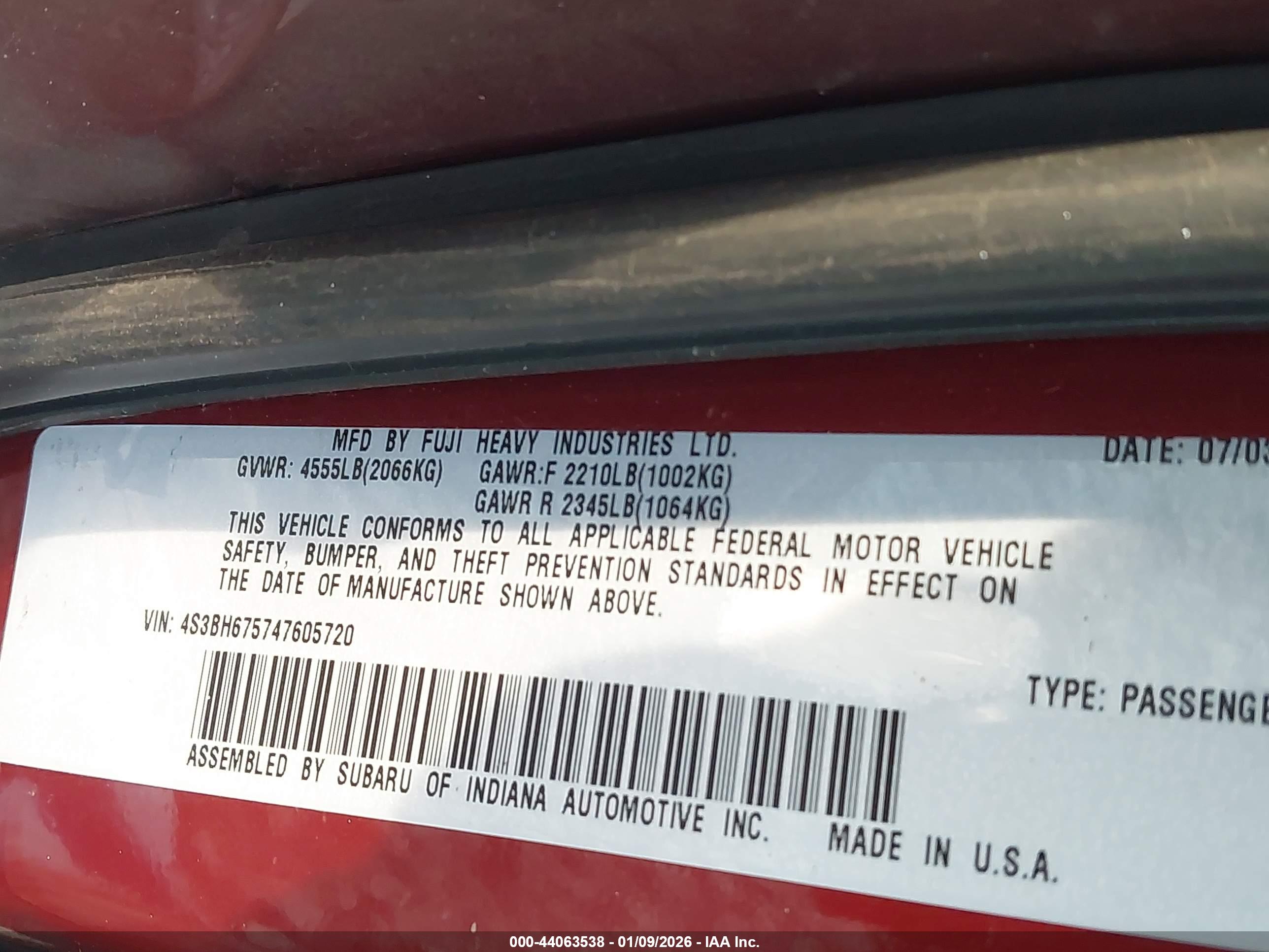 SUBARU OUTBACK image 9