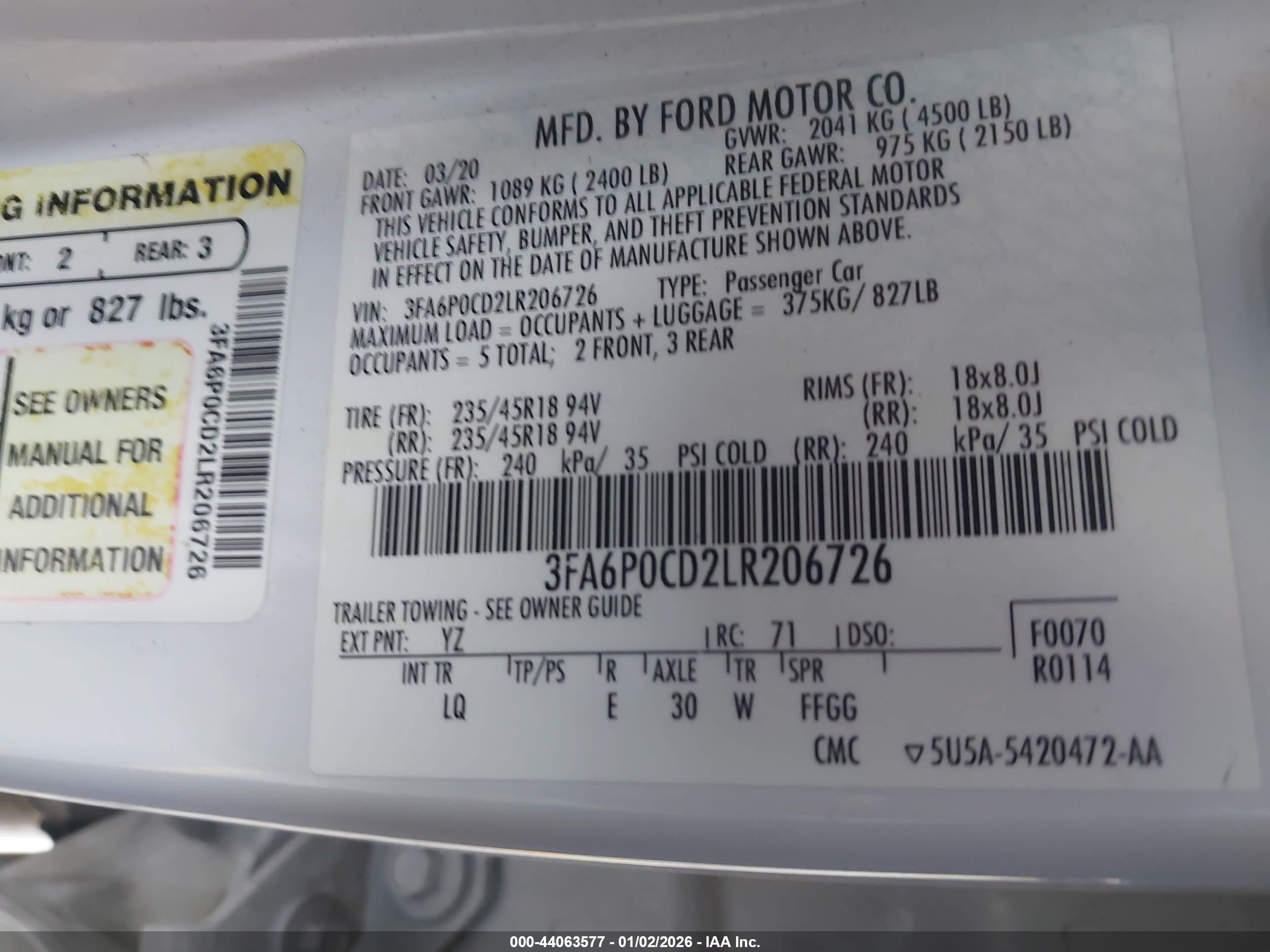 FORD FUSION image 9
