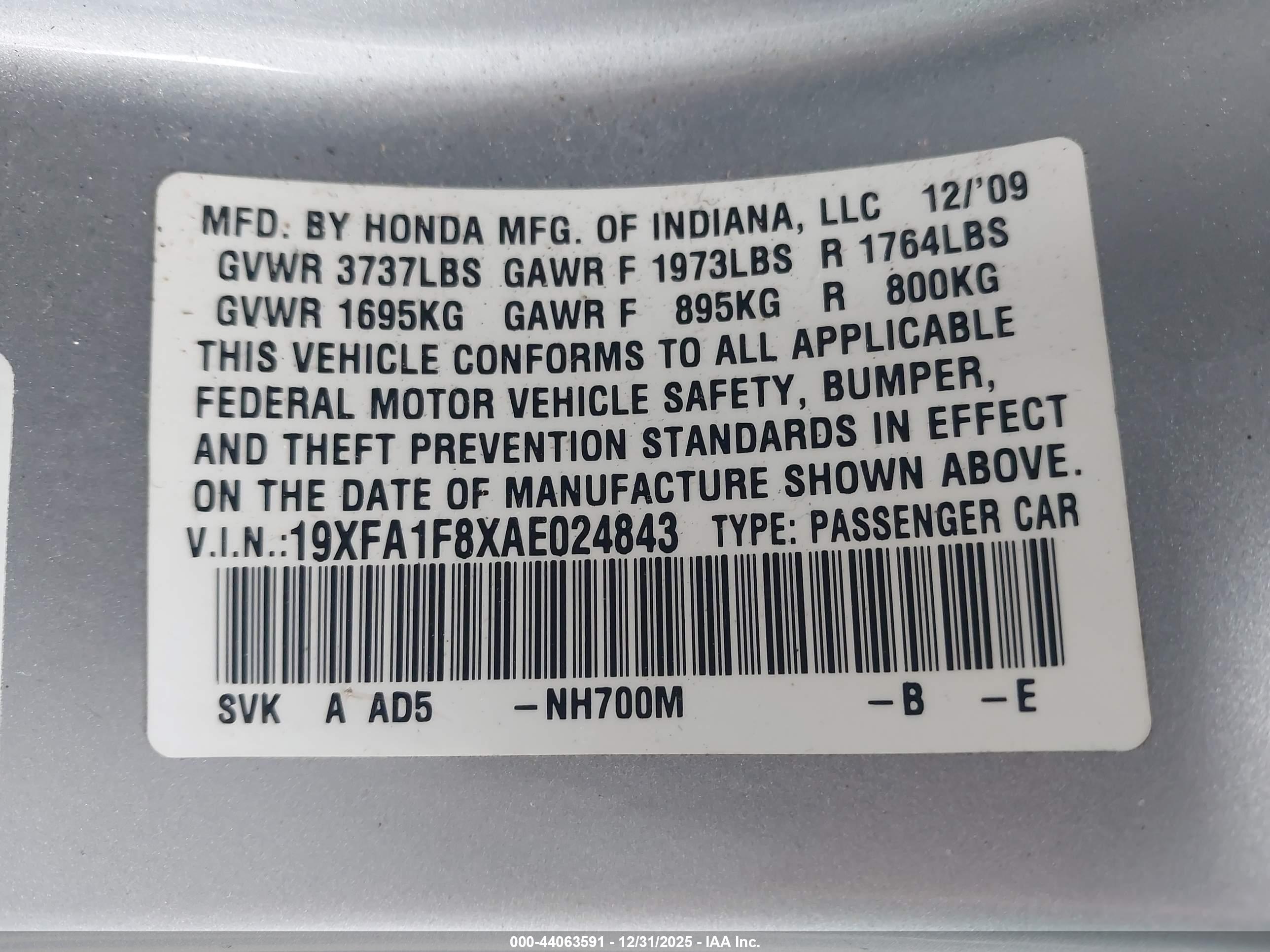 HONDA CIVIC image 9