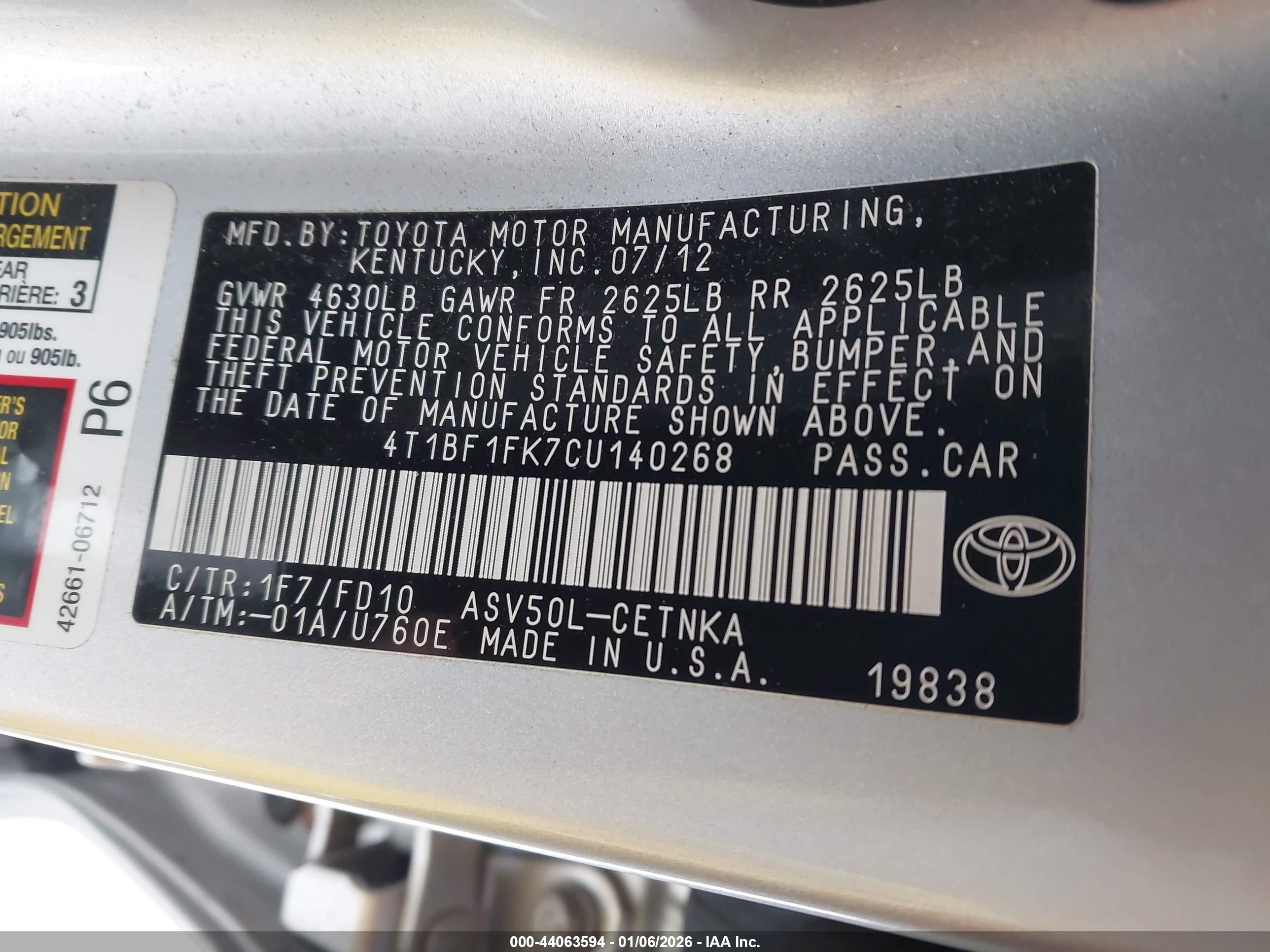 TOYOTA CAMRY image 9