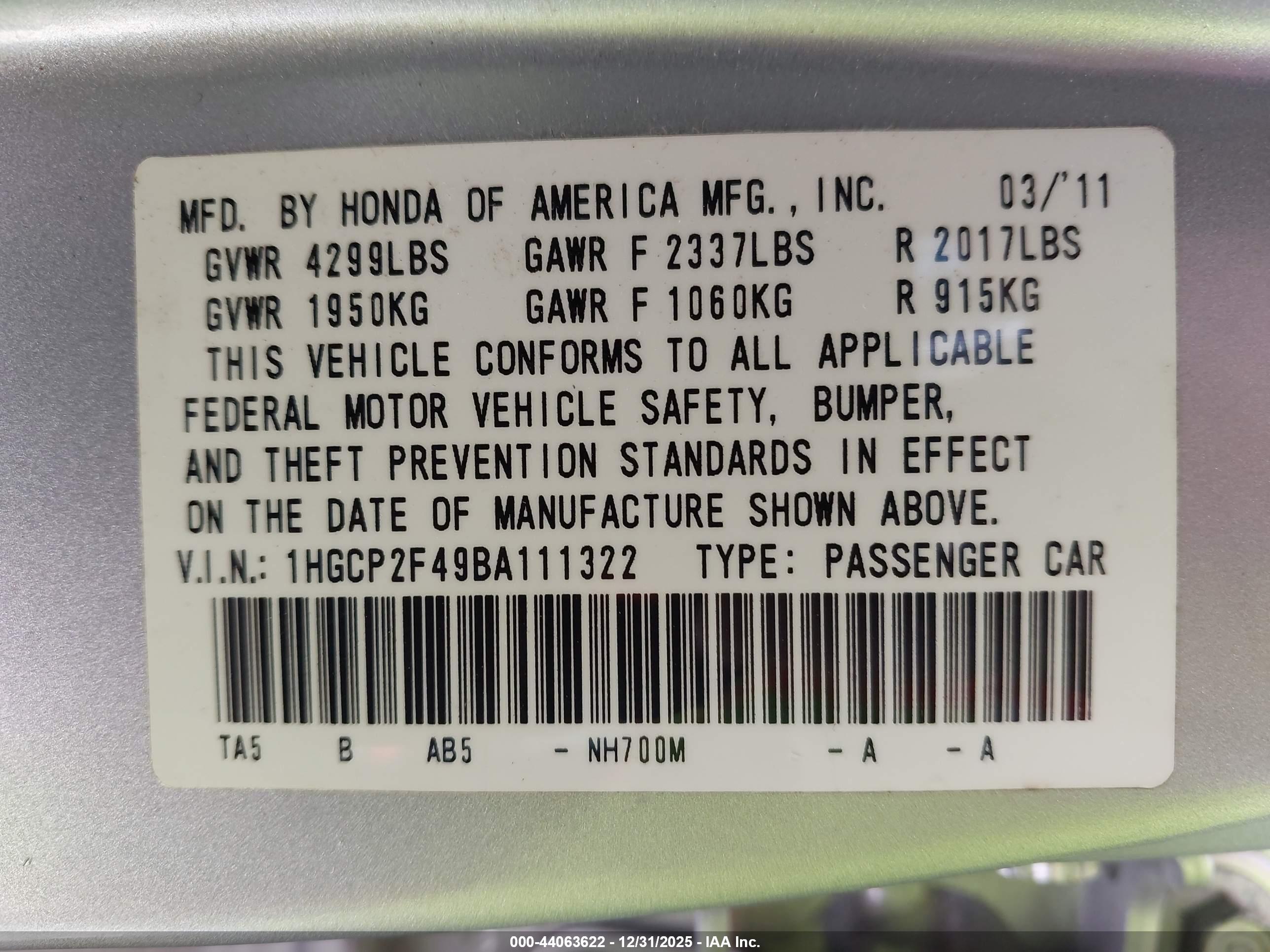 HONDA ACCORD image 9