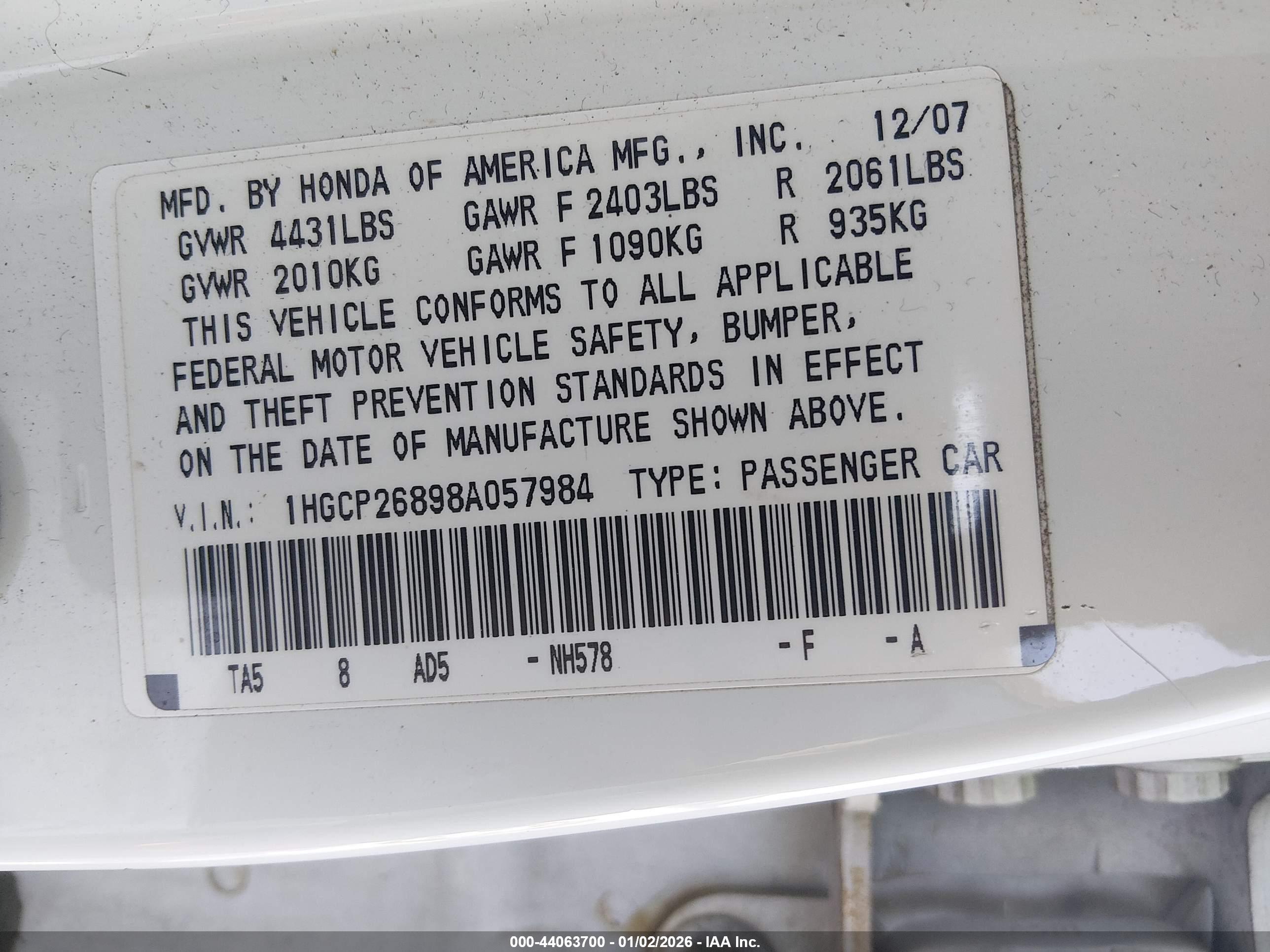 HONDA ACCORD image 9