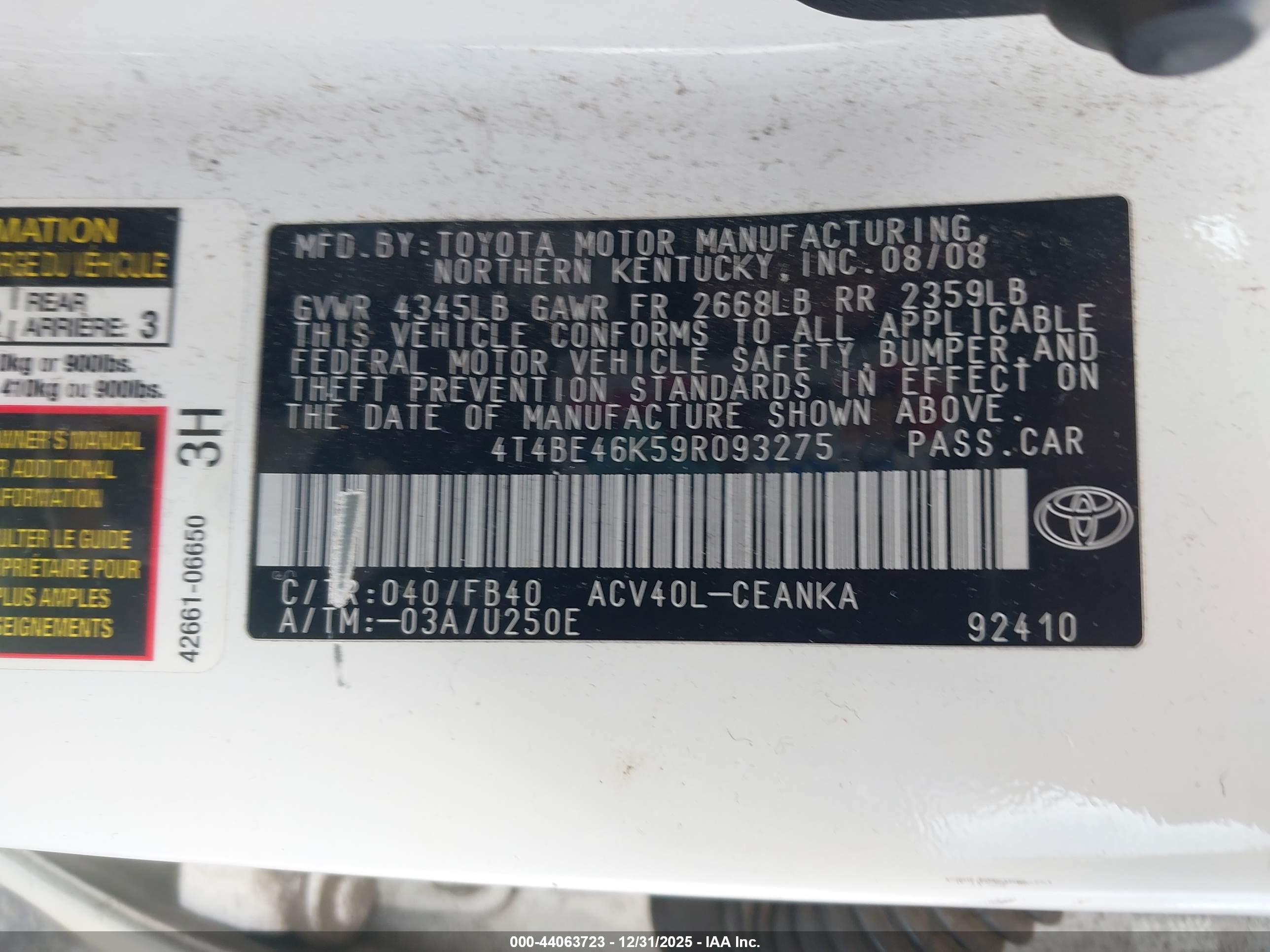 TOYOTA CAMRY image 9