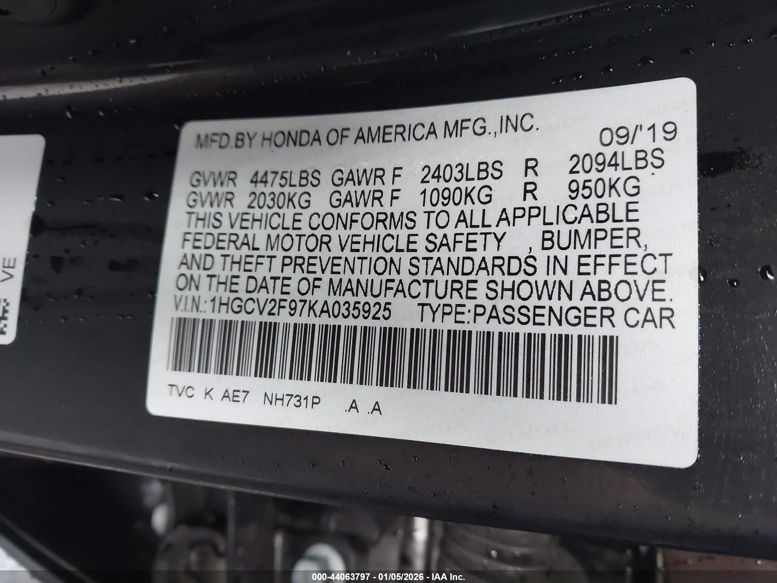 HONDA ACCORD image 9