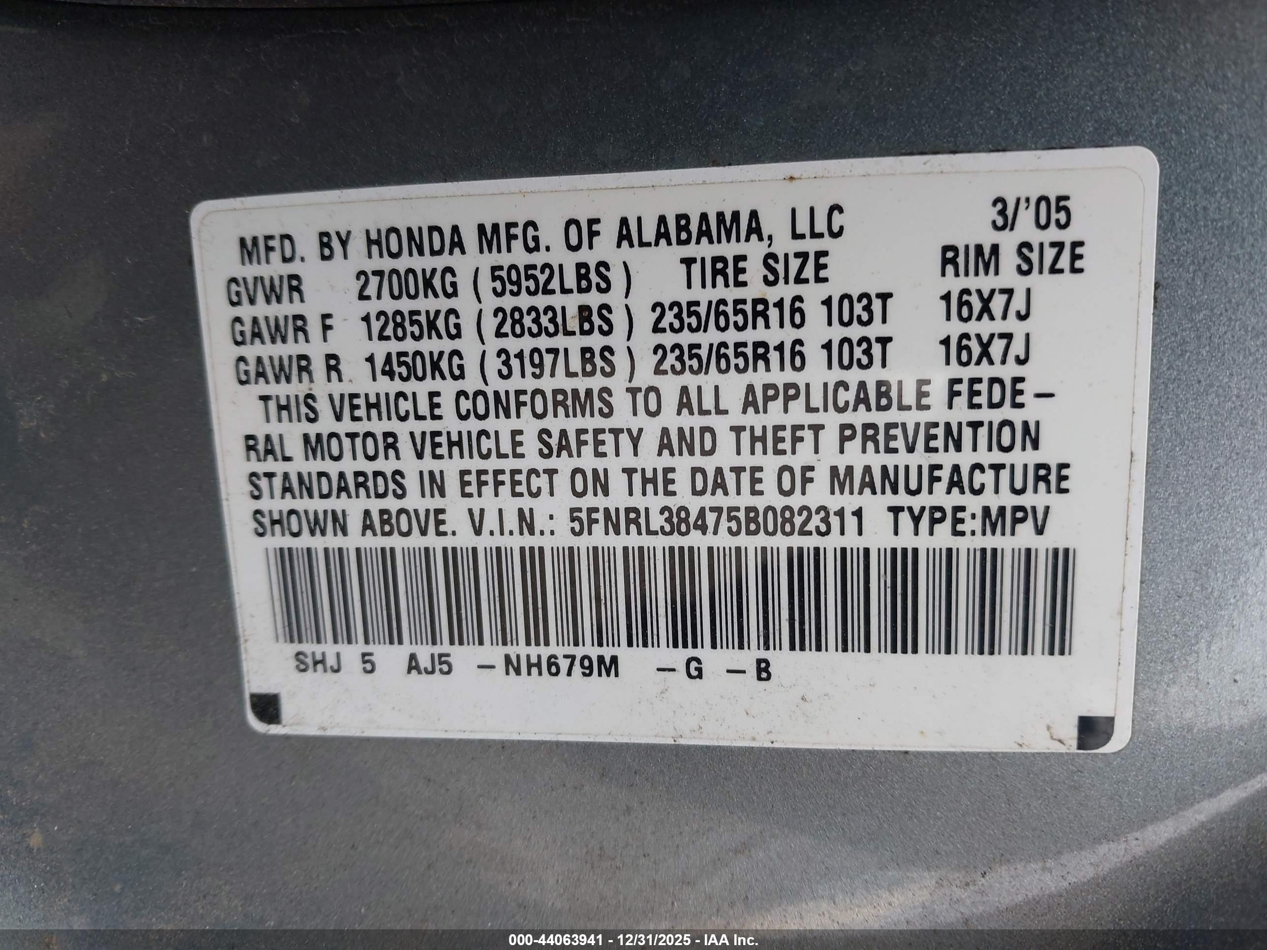 HONDA ODYSSEY image 9