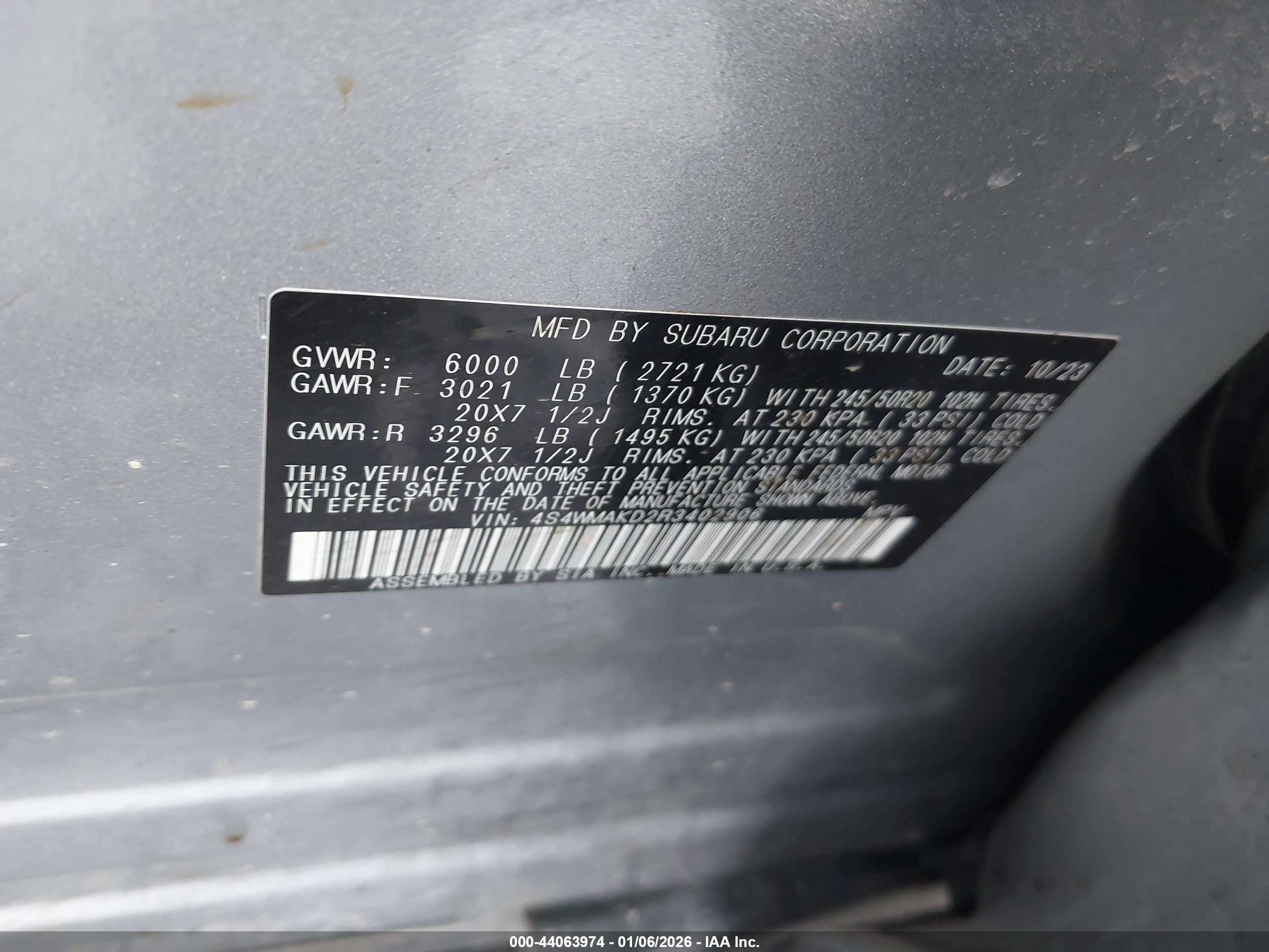 SUBARU ASCENT image 9