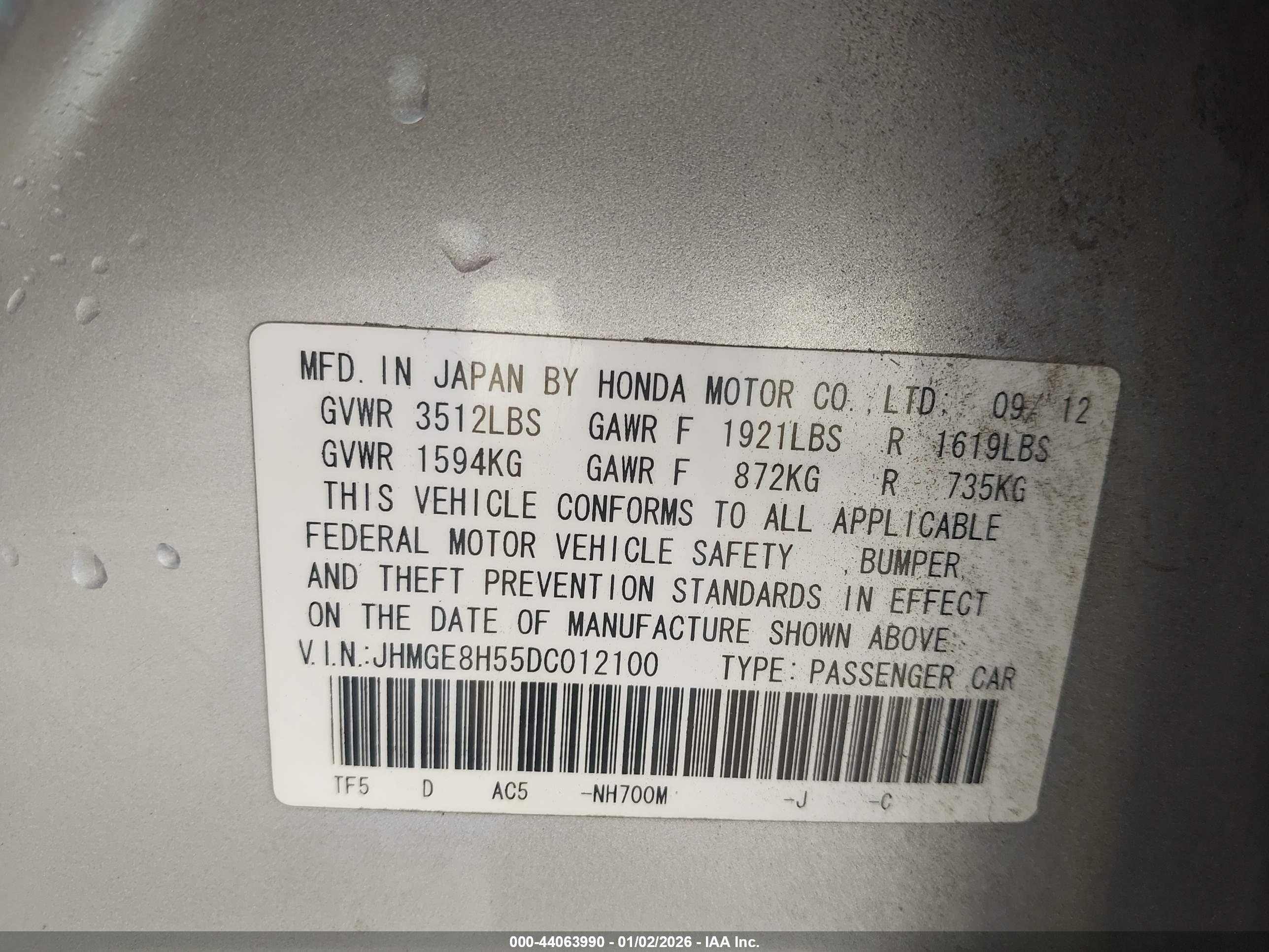 HONDA FIT image 9