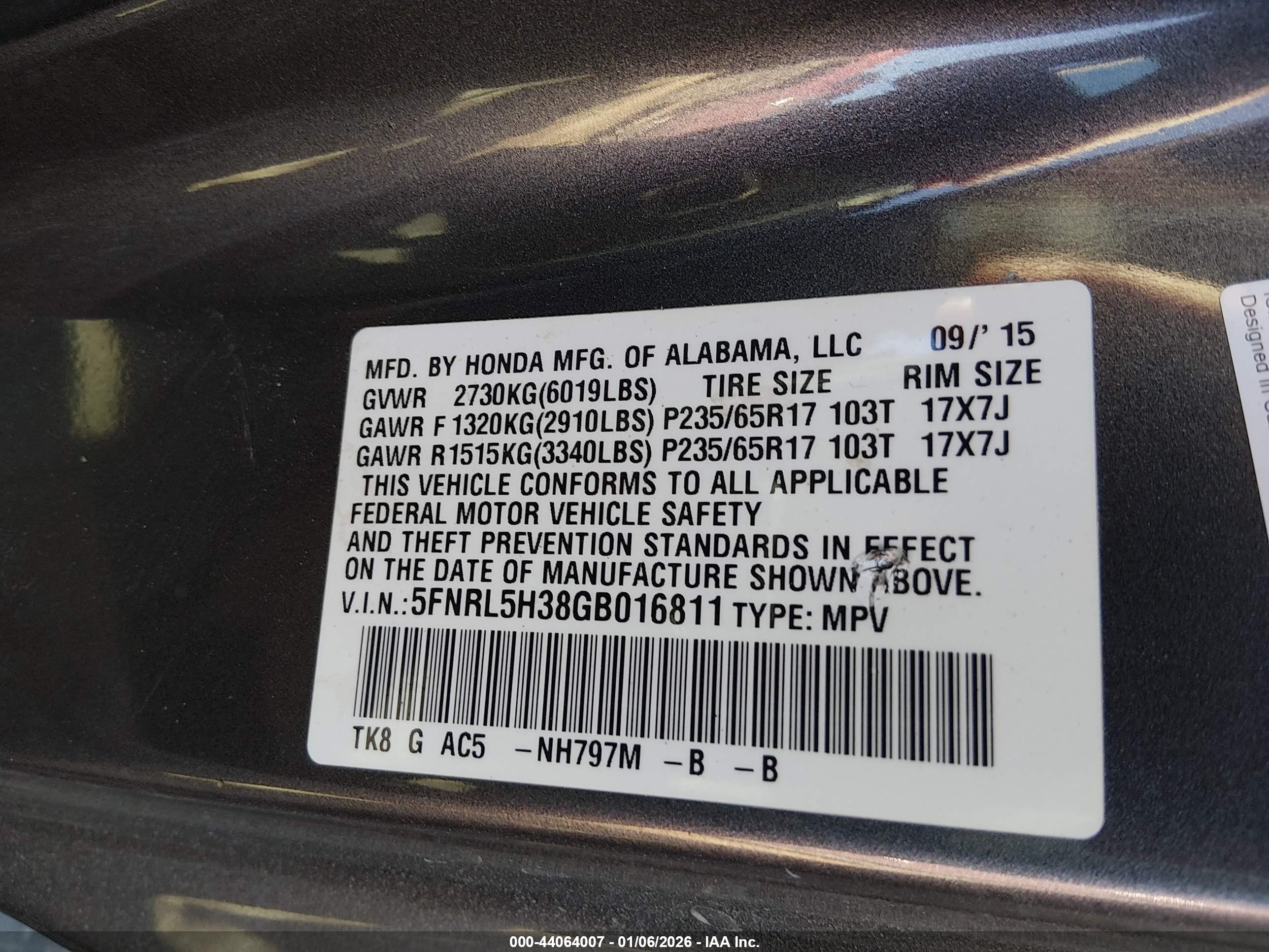 HONDA ODYSSEY image 9