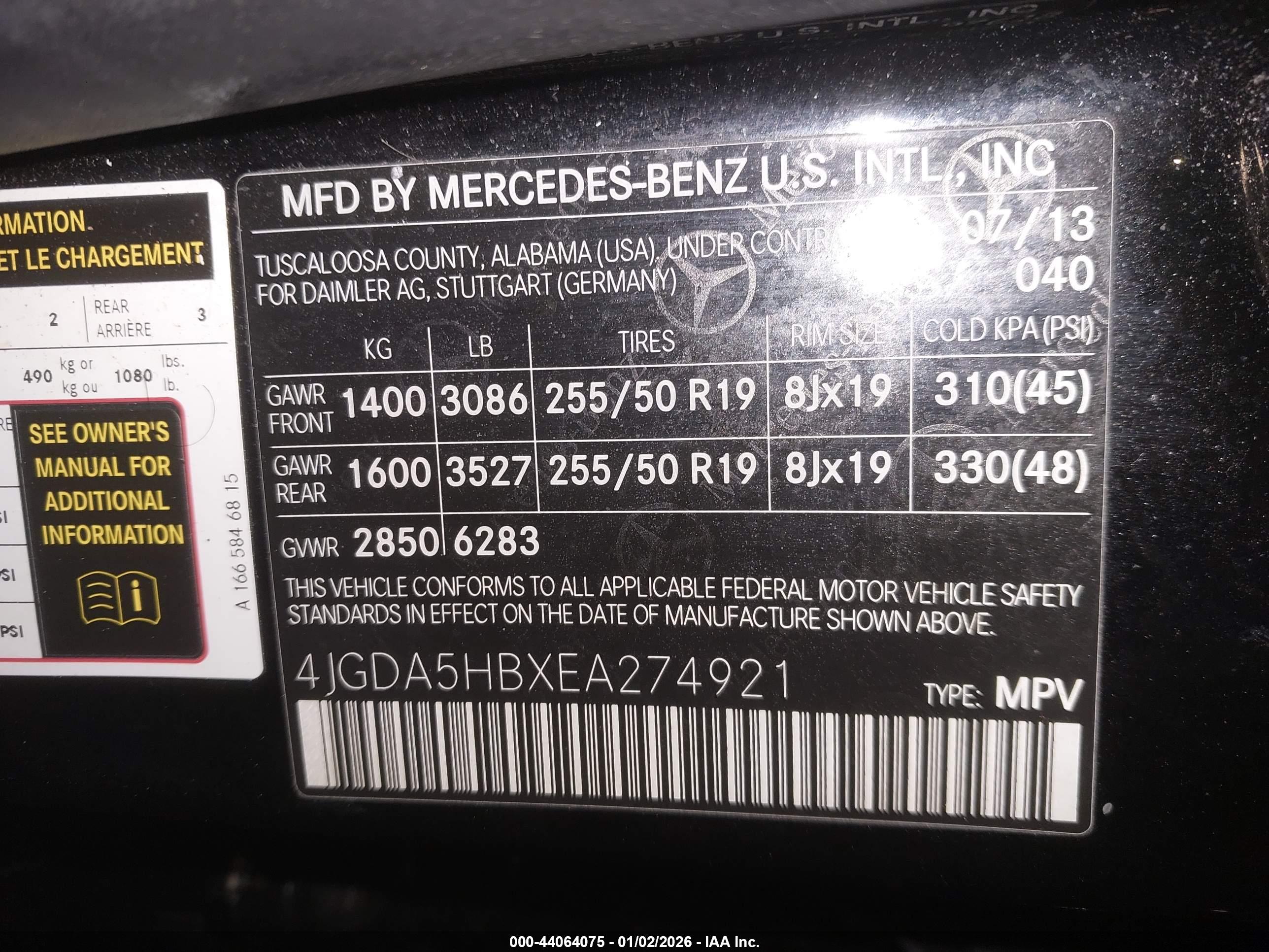 MERCEDES-BENZ ML image 9
