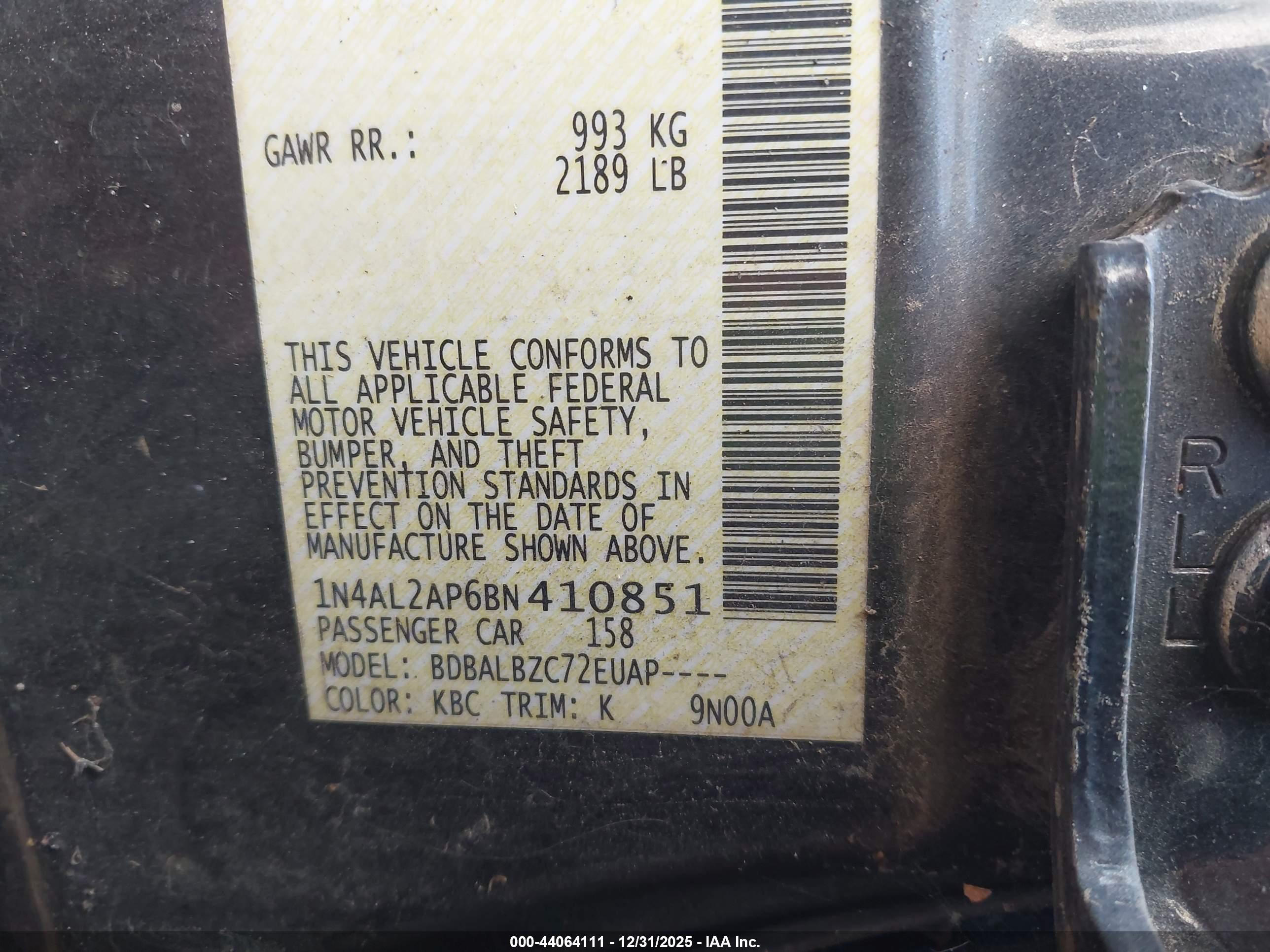 NISSAN ALTIMA image 9