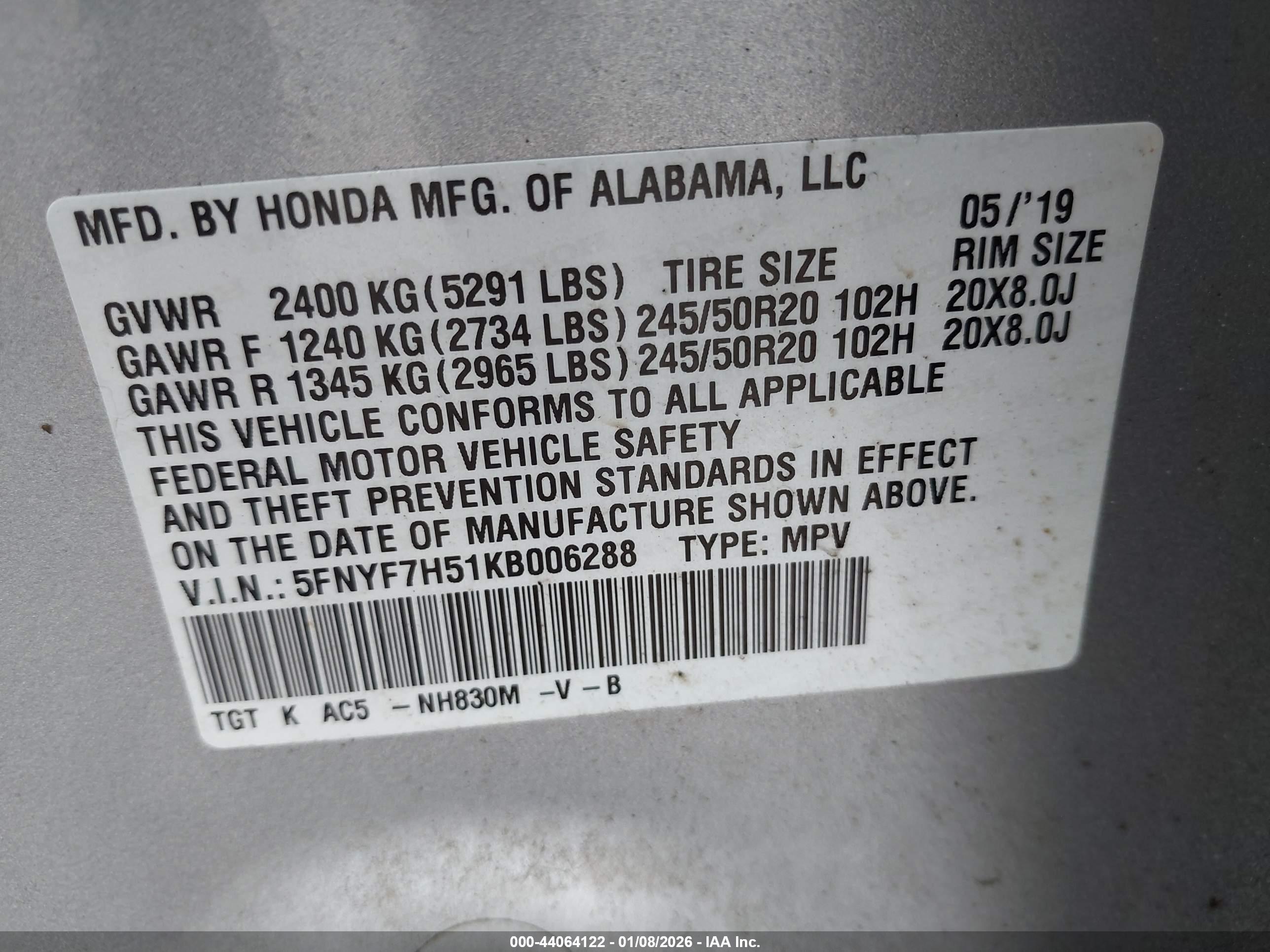 HONDA PASSPORT image 9