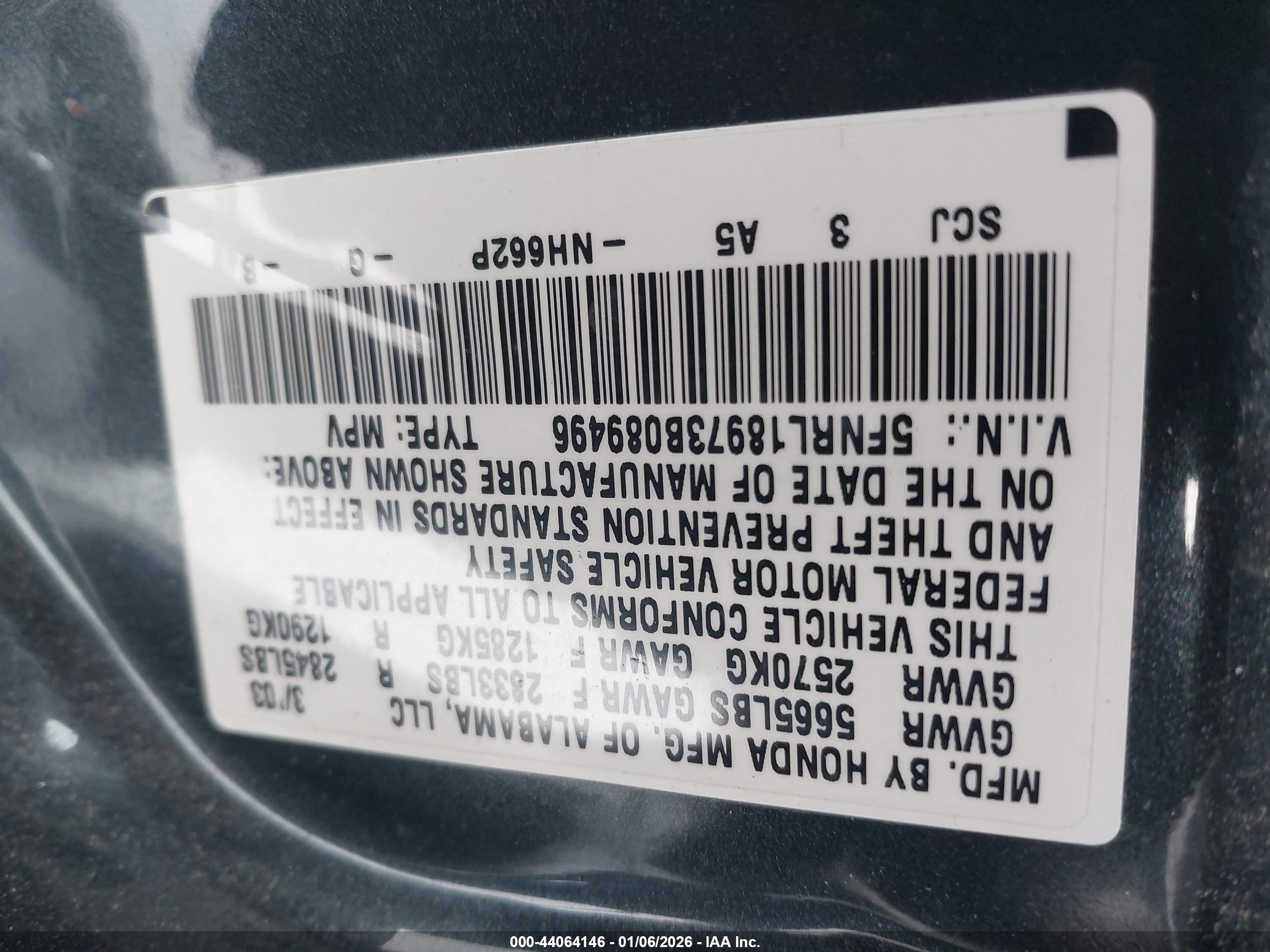 HONDA ODYSSEY image 9