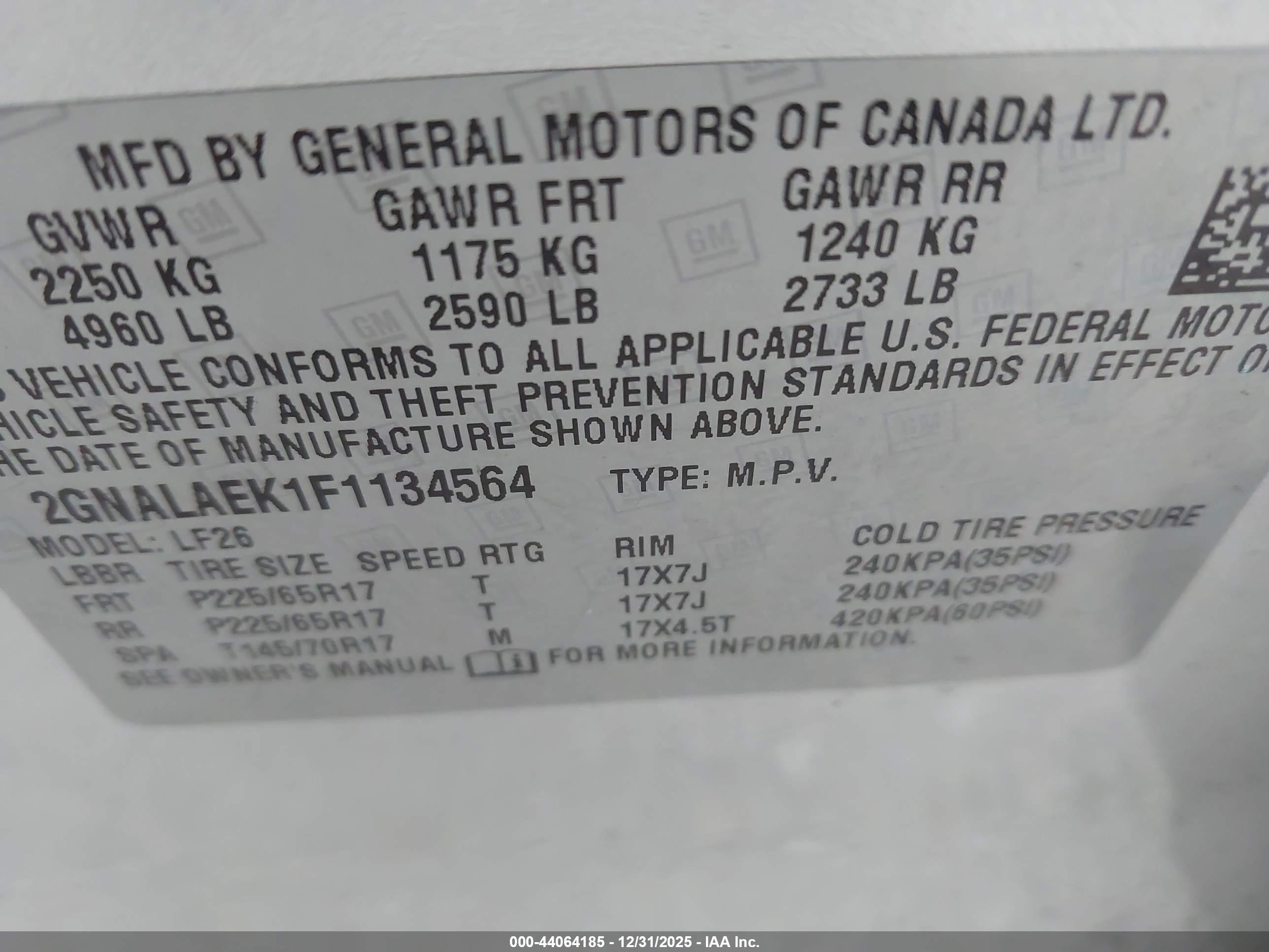 CHEVROLET EQUINOX image 9