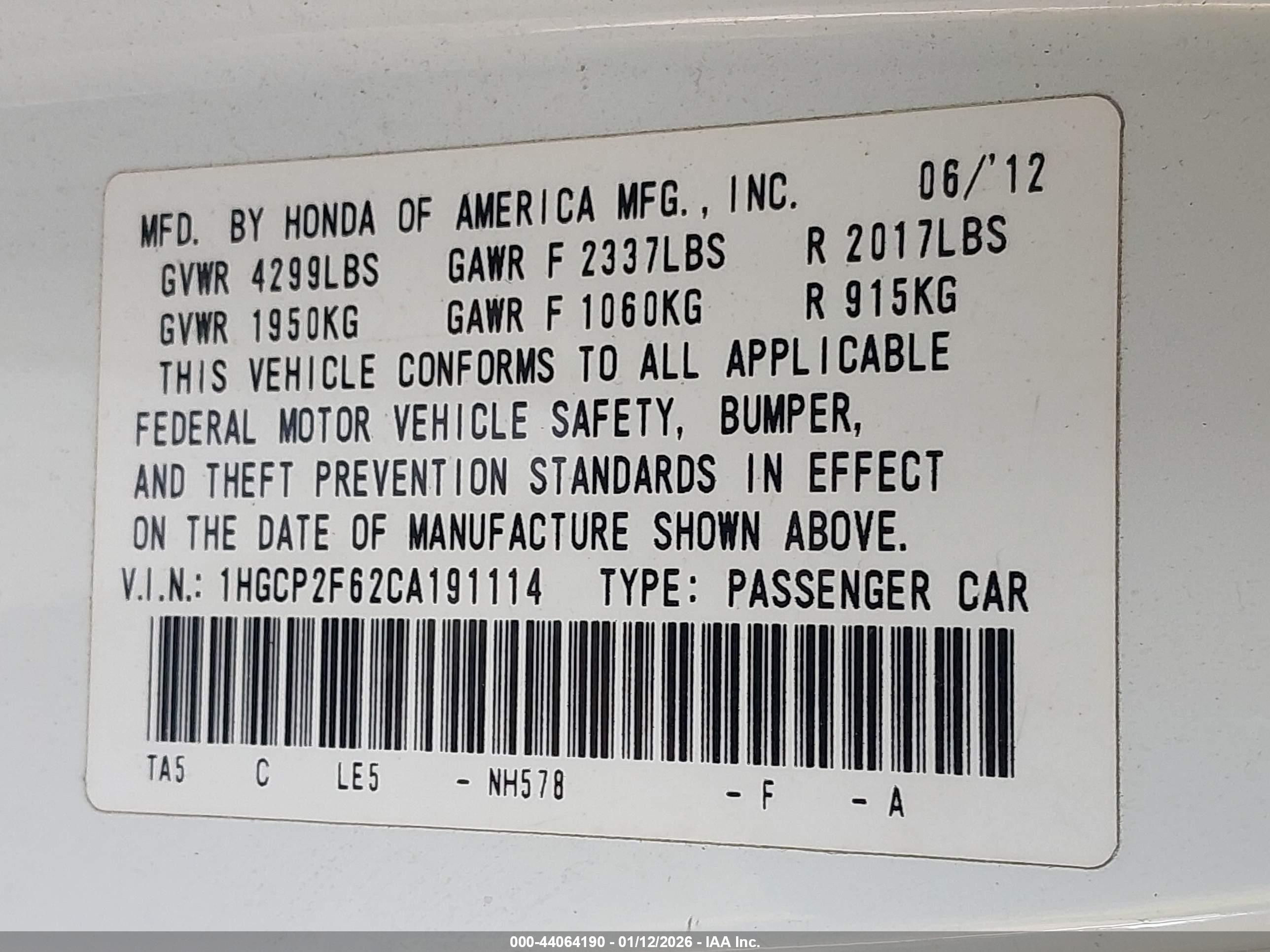 HONDA ACCORD image 9