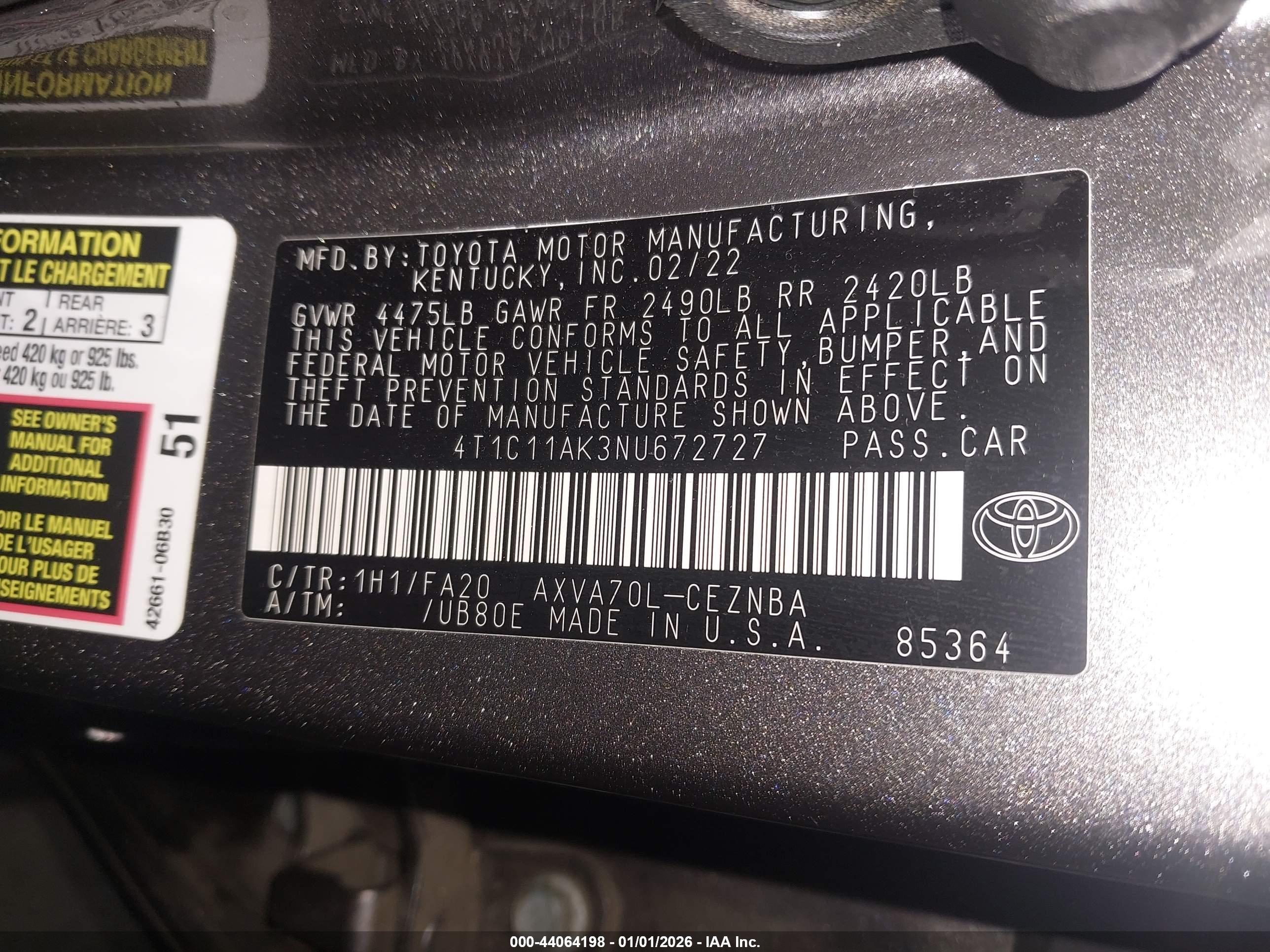 TOYOTA CAMRY image 9