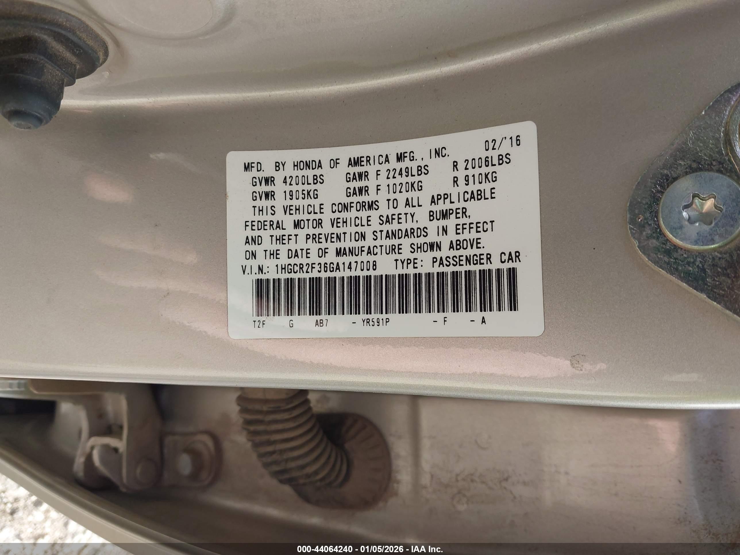 HONDA ACCORD image 9