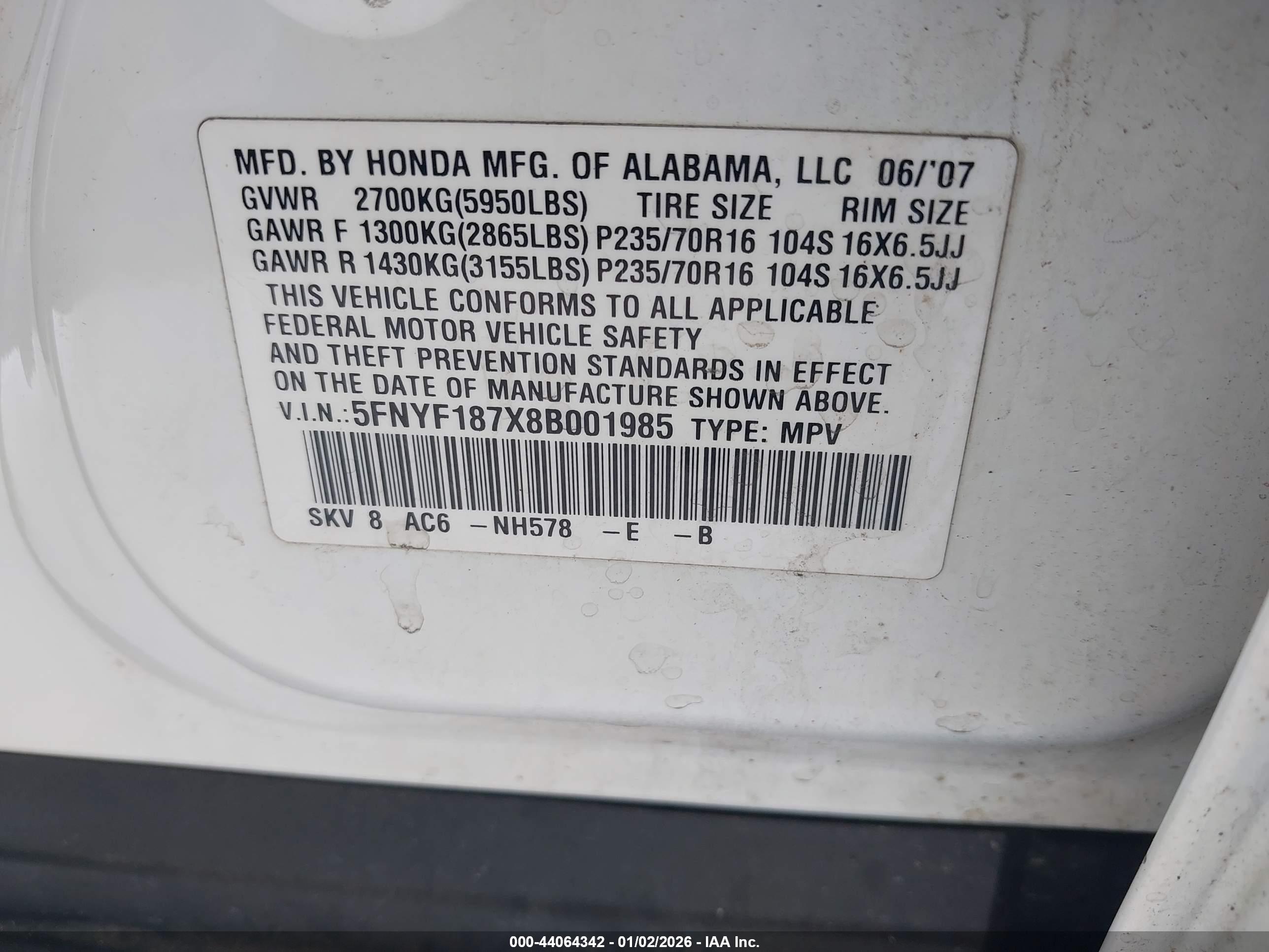 HONDA PILOT image 9