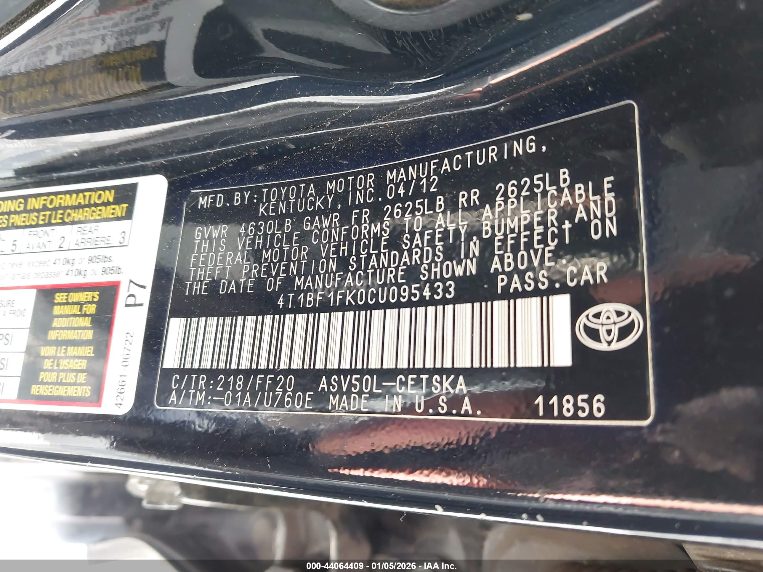 TOYOTA CAMRY image 9