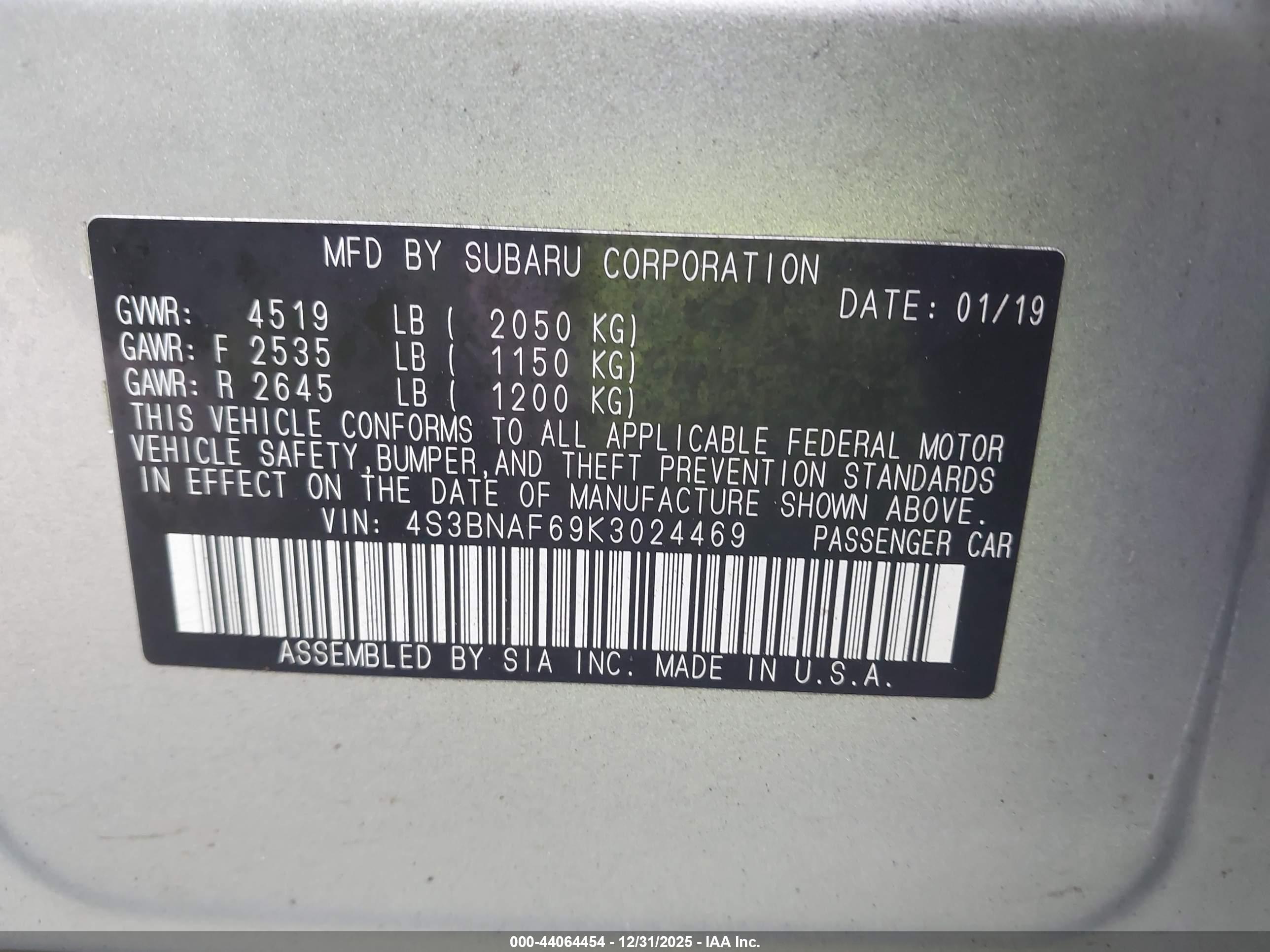SUBARU LEGACY image 9