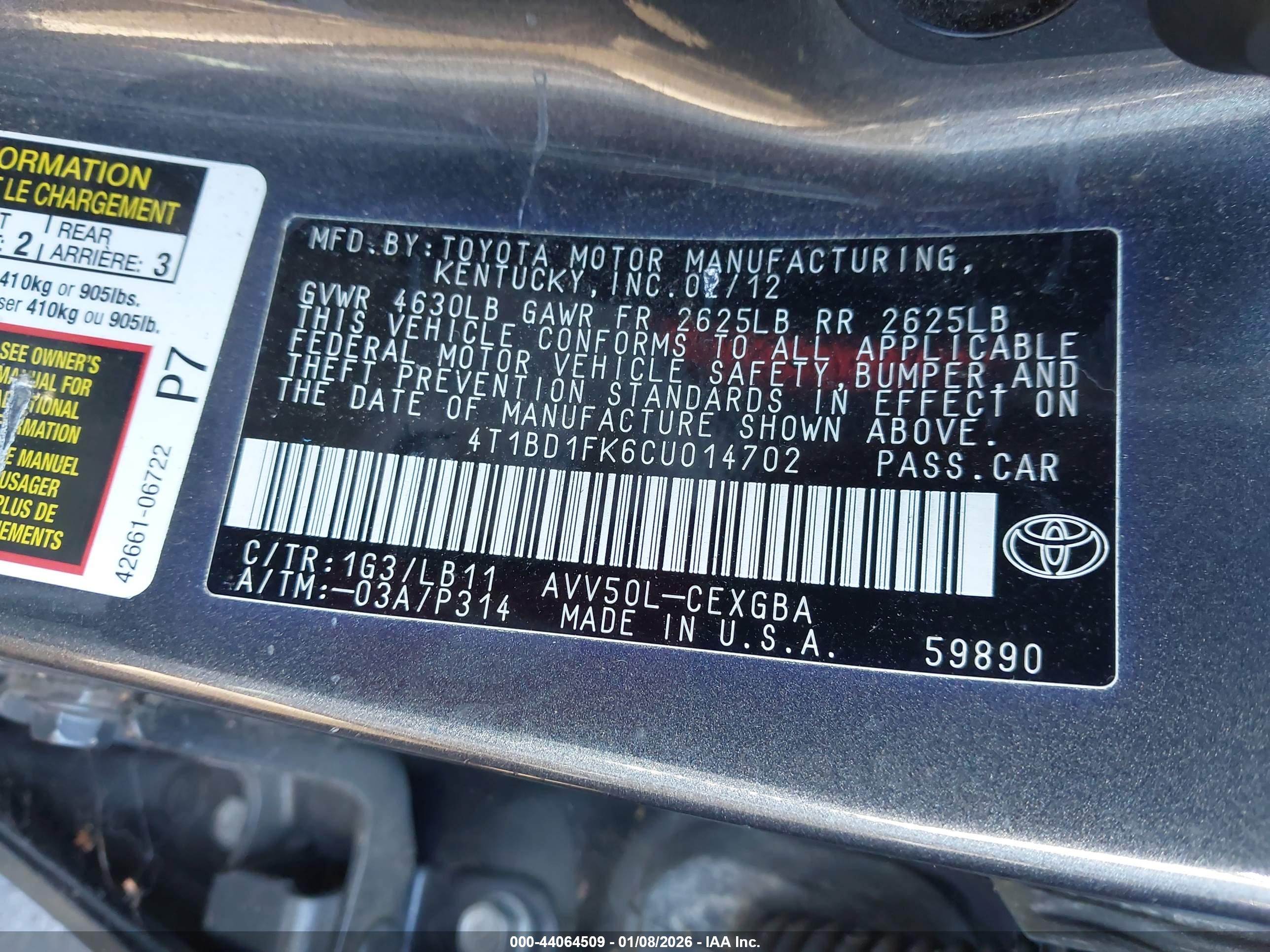 TOYOTA CAMRY image 9