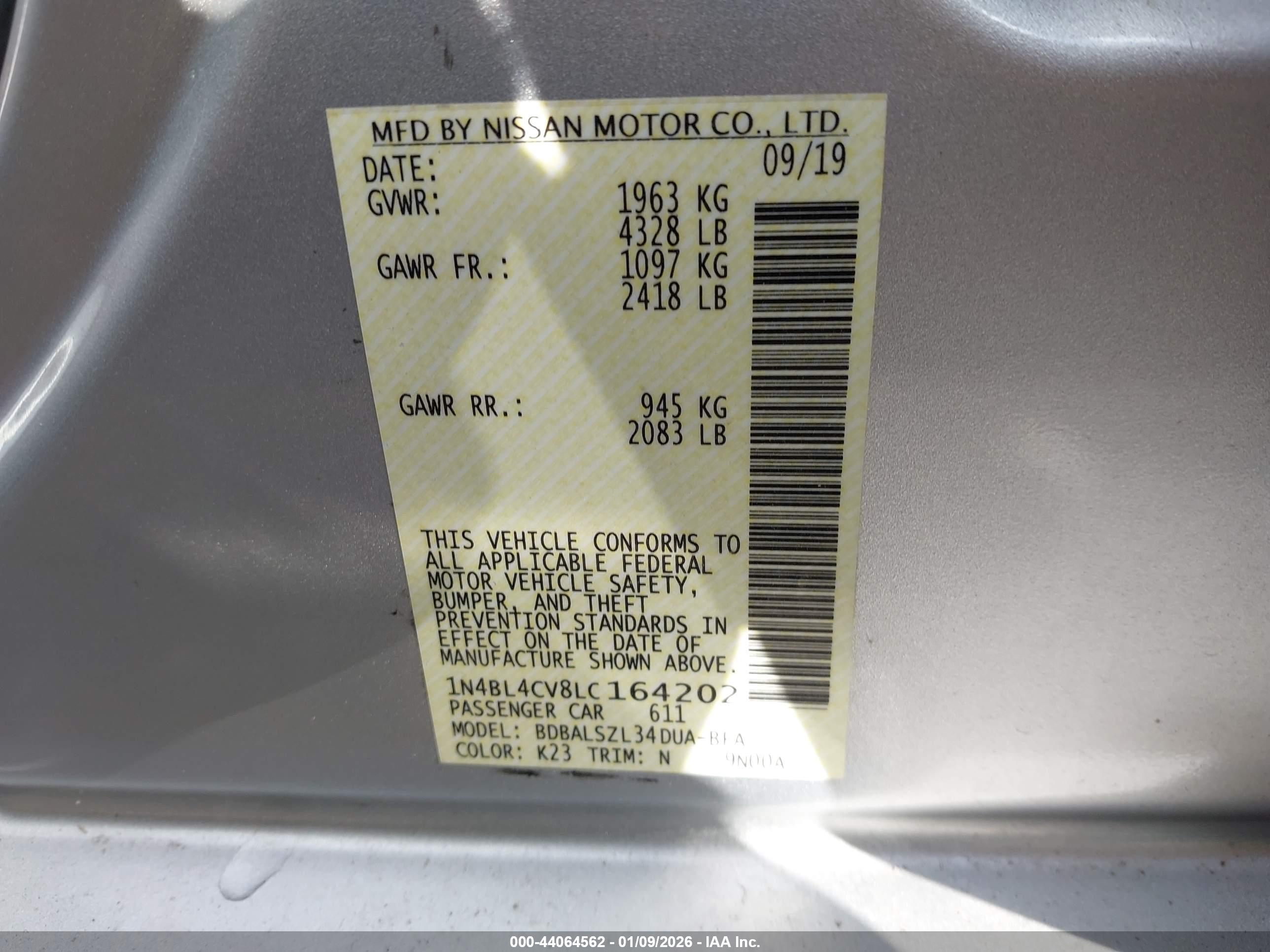 NISSAN ALTIMA image 9