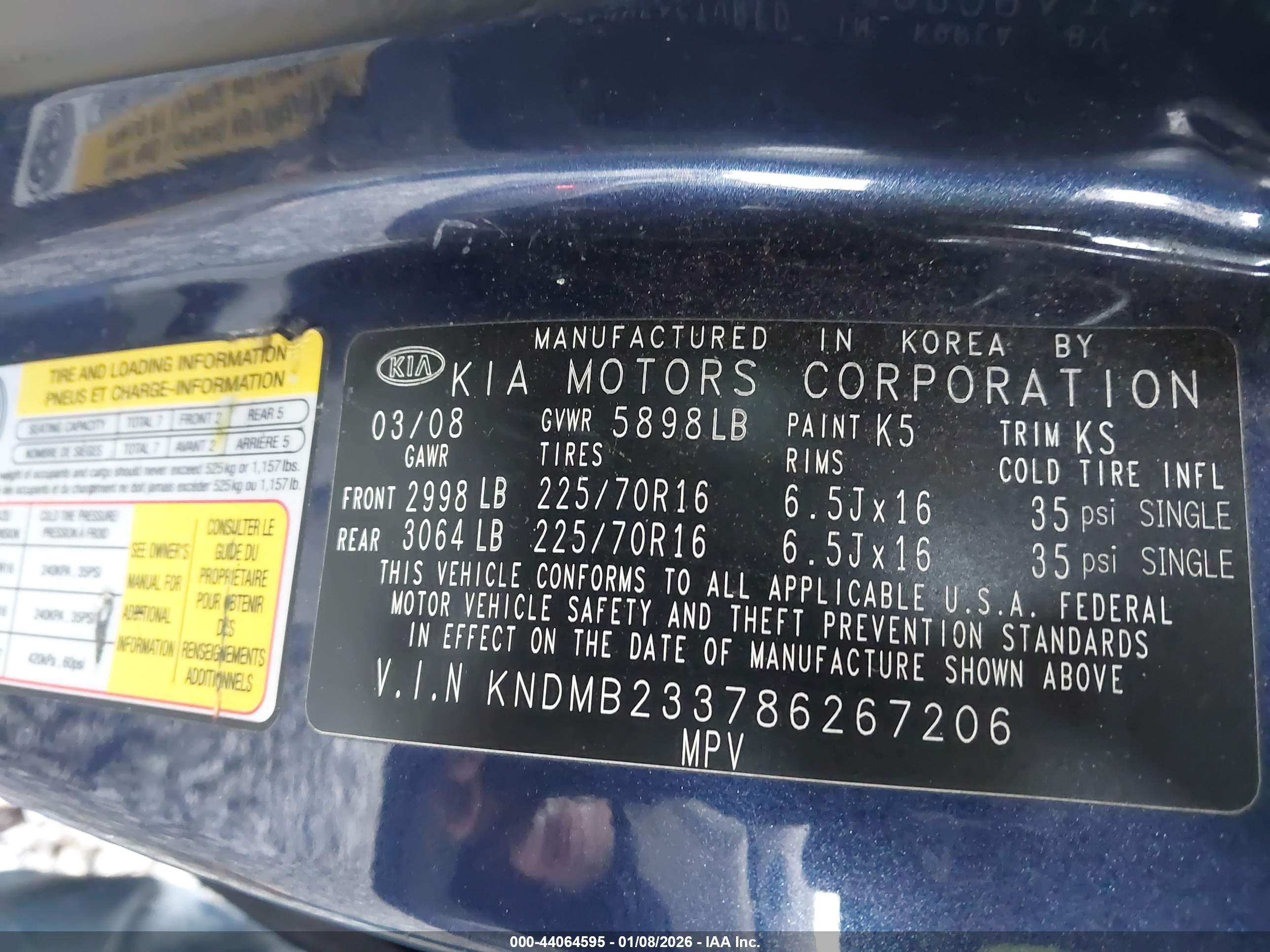 KIA SEDONA image 9