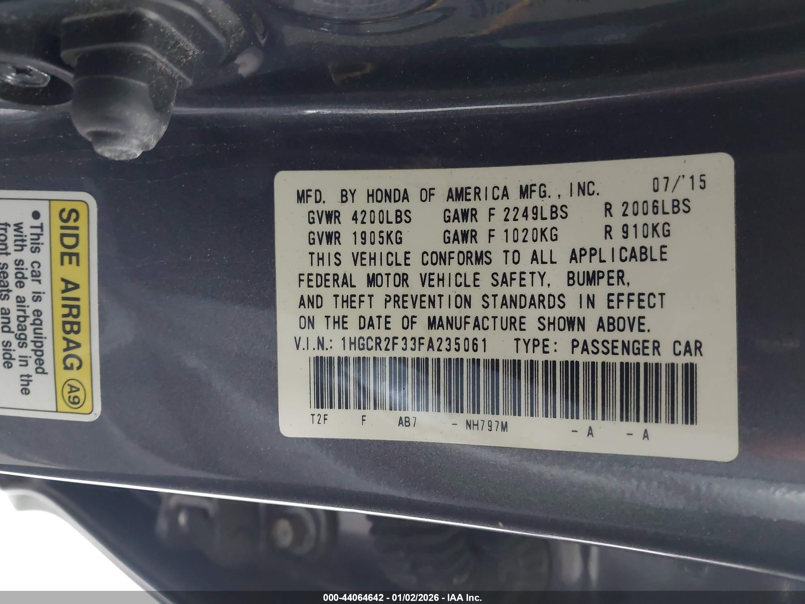 HONDA ACCORD image 9