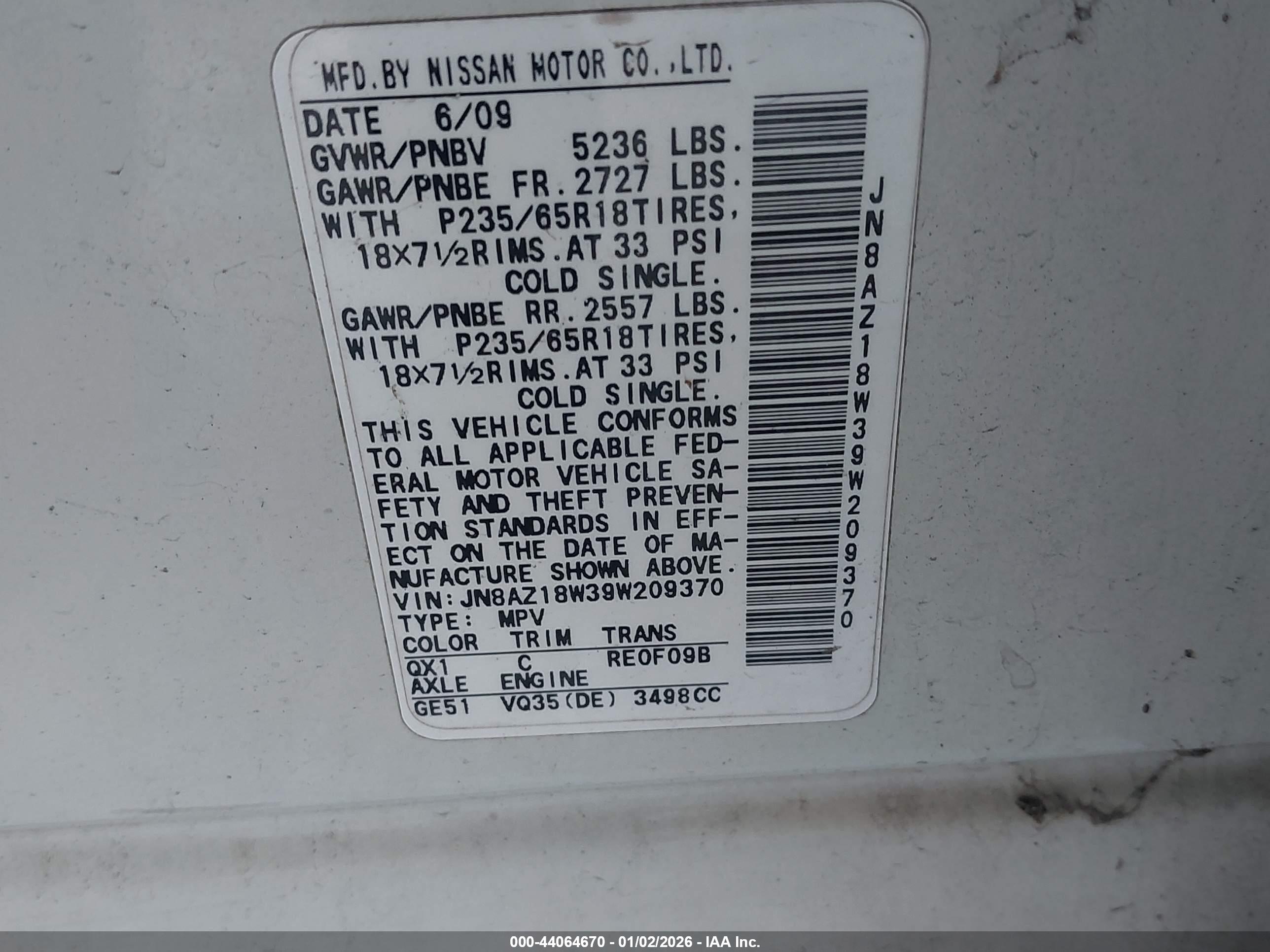 NISSAN MURANO image 9
