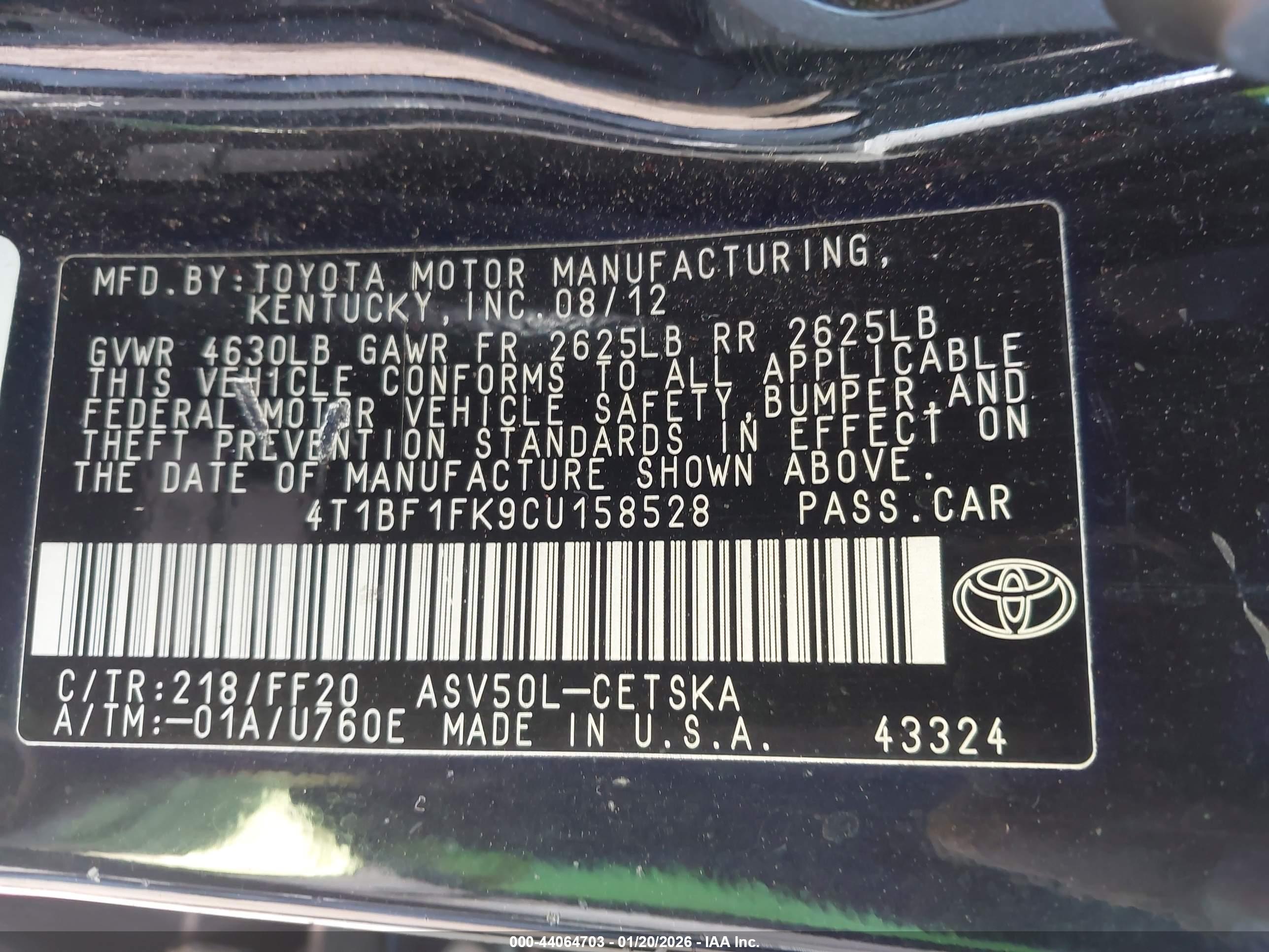TOYOTA CAMRY image 9