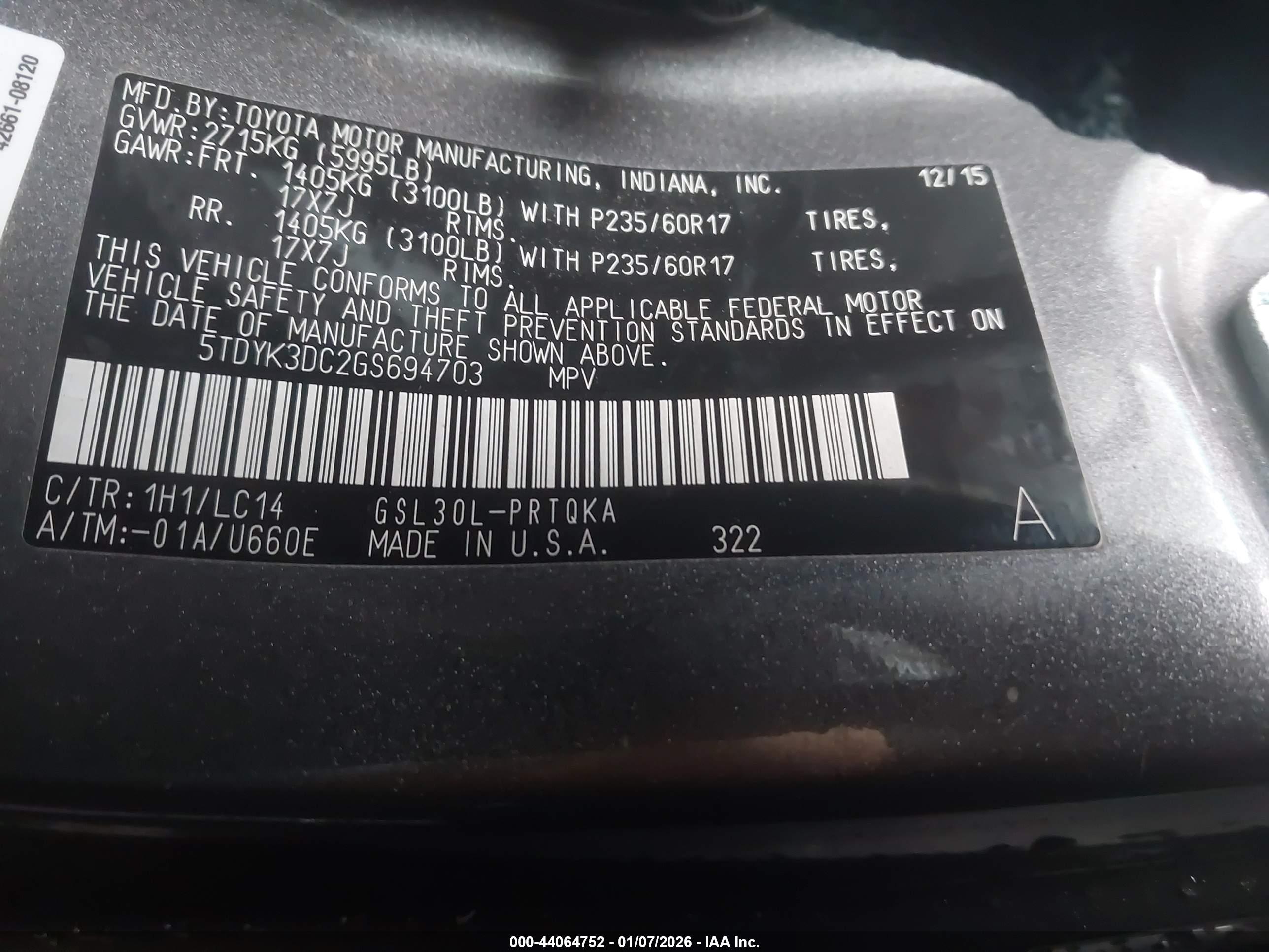 TOYOTA SIENNA image 9
