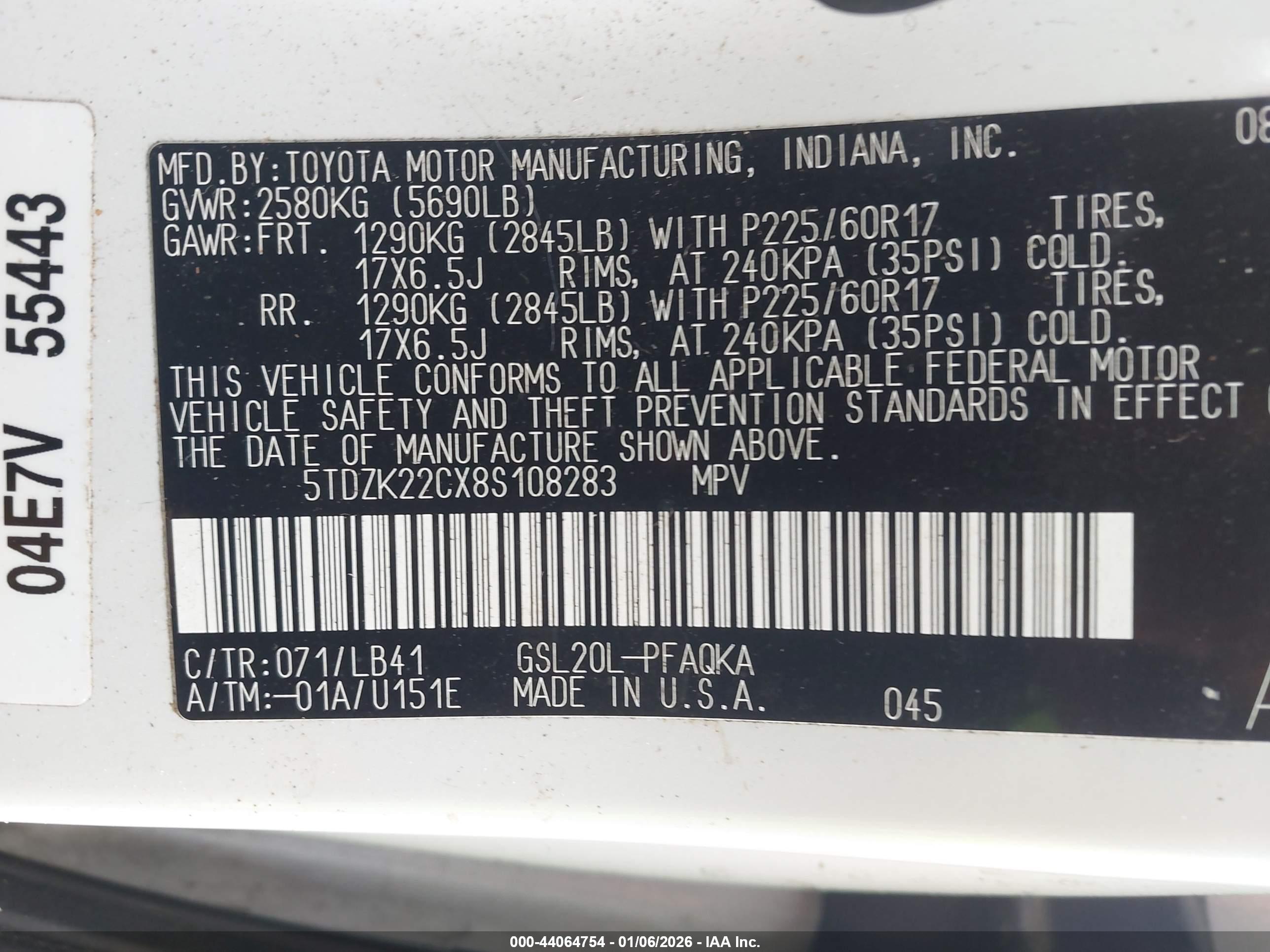 TOYOTA SIENNA image 9