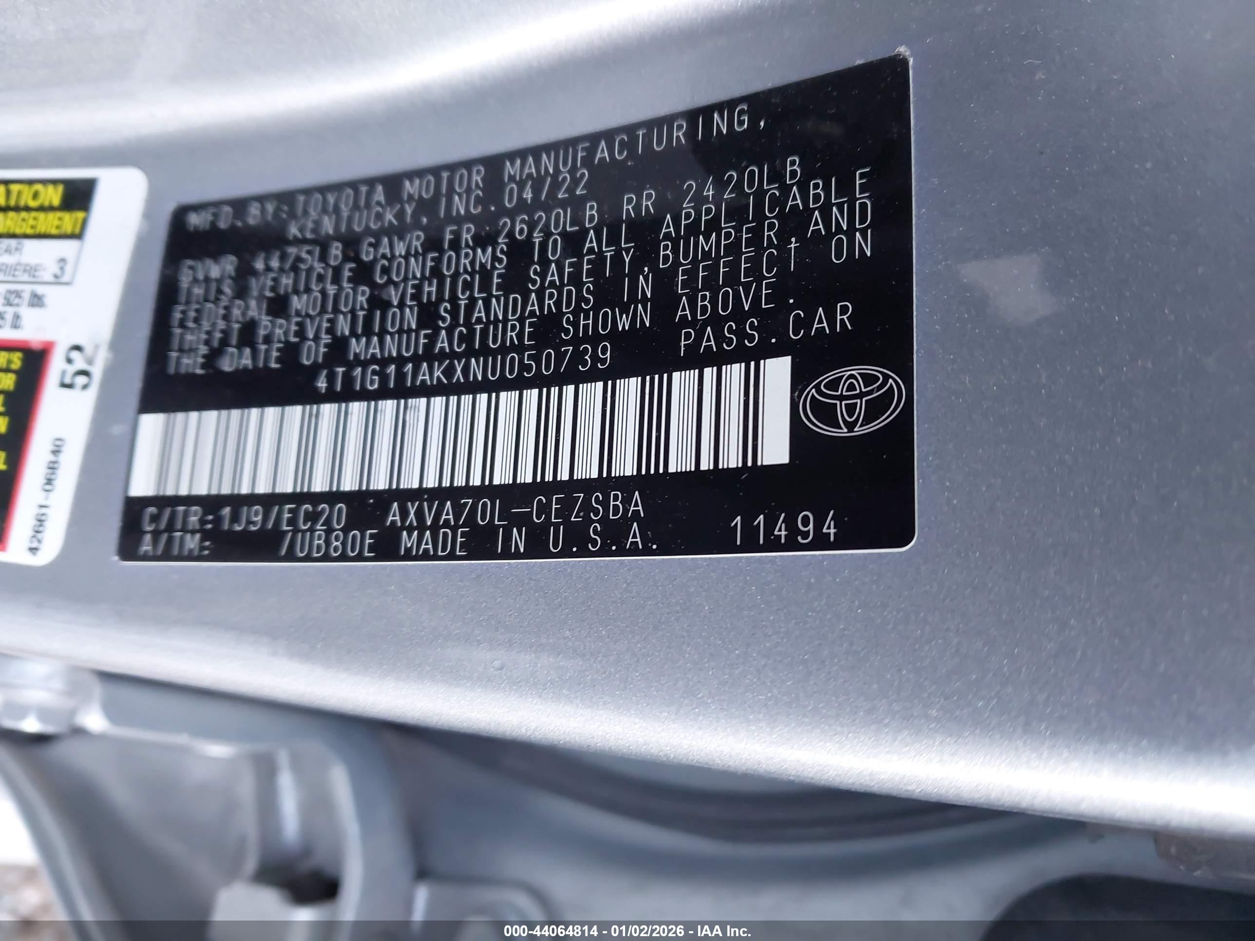 TOYOTA CAMRY image 9