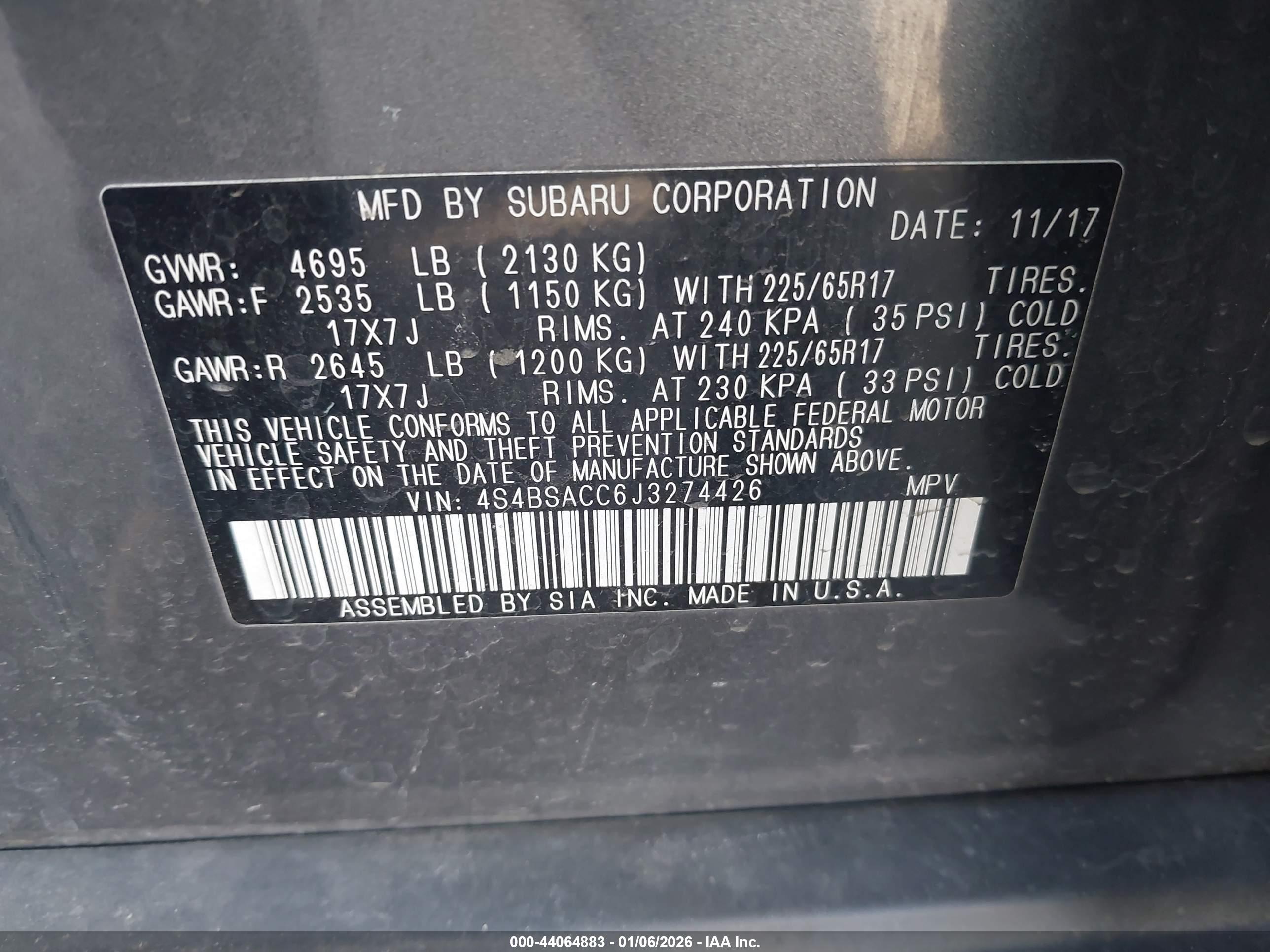 SUBARU OUTBACK image 9