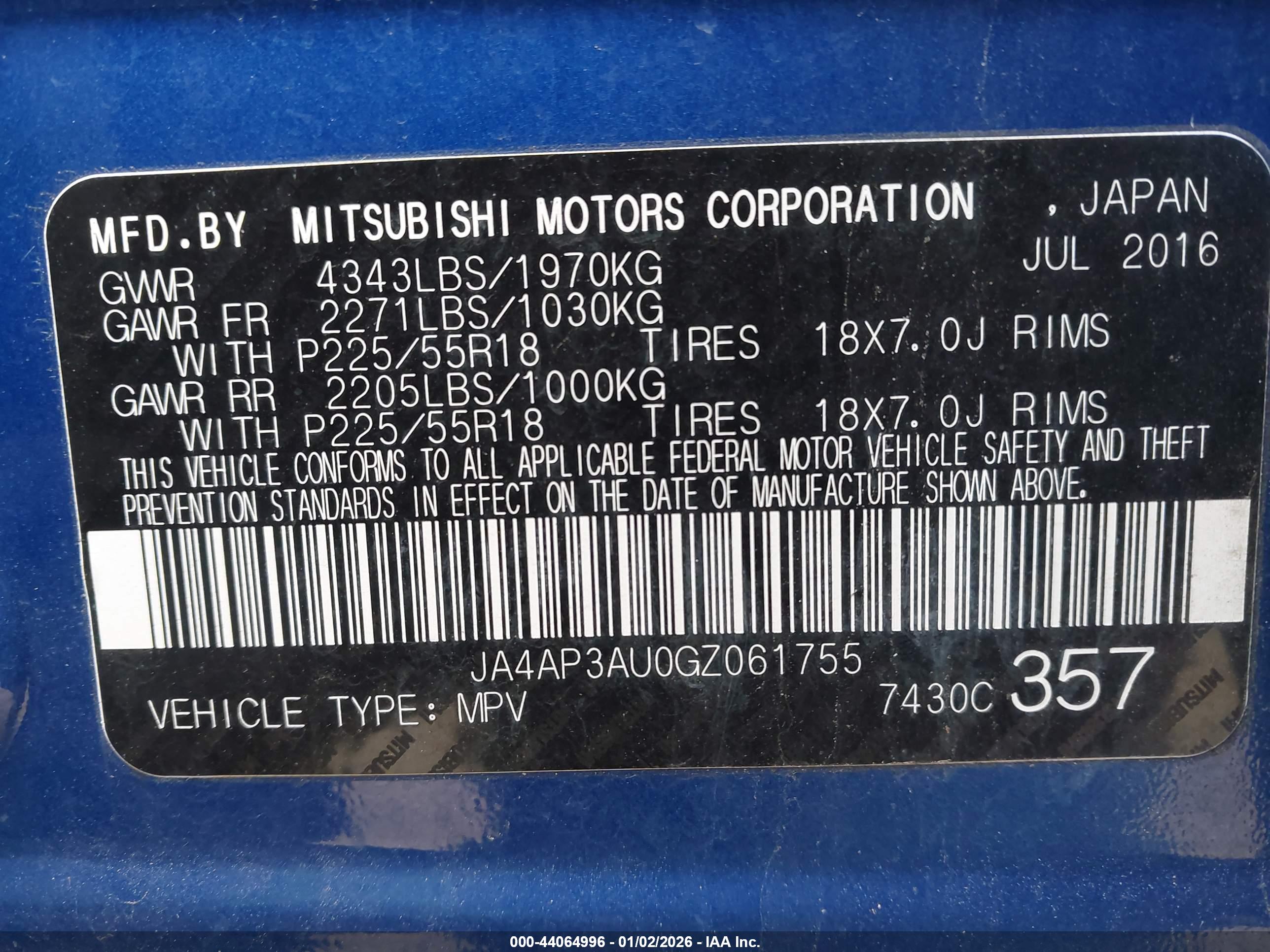 MITSUBISHI OUTLANDER image 9