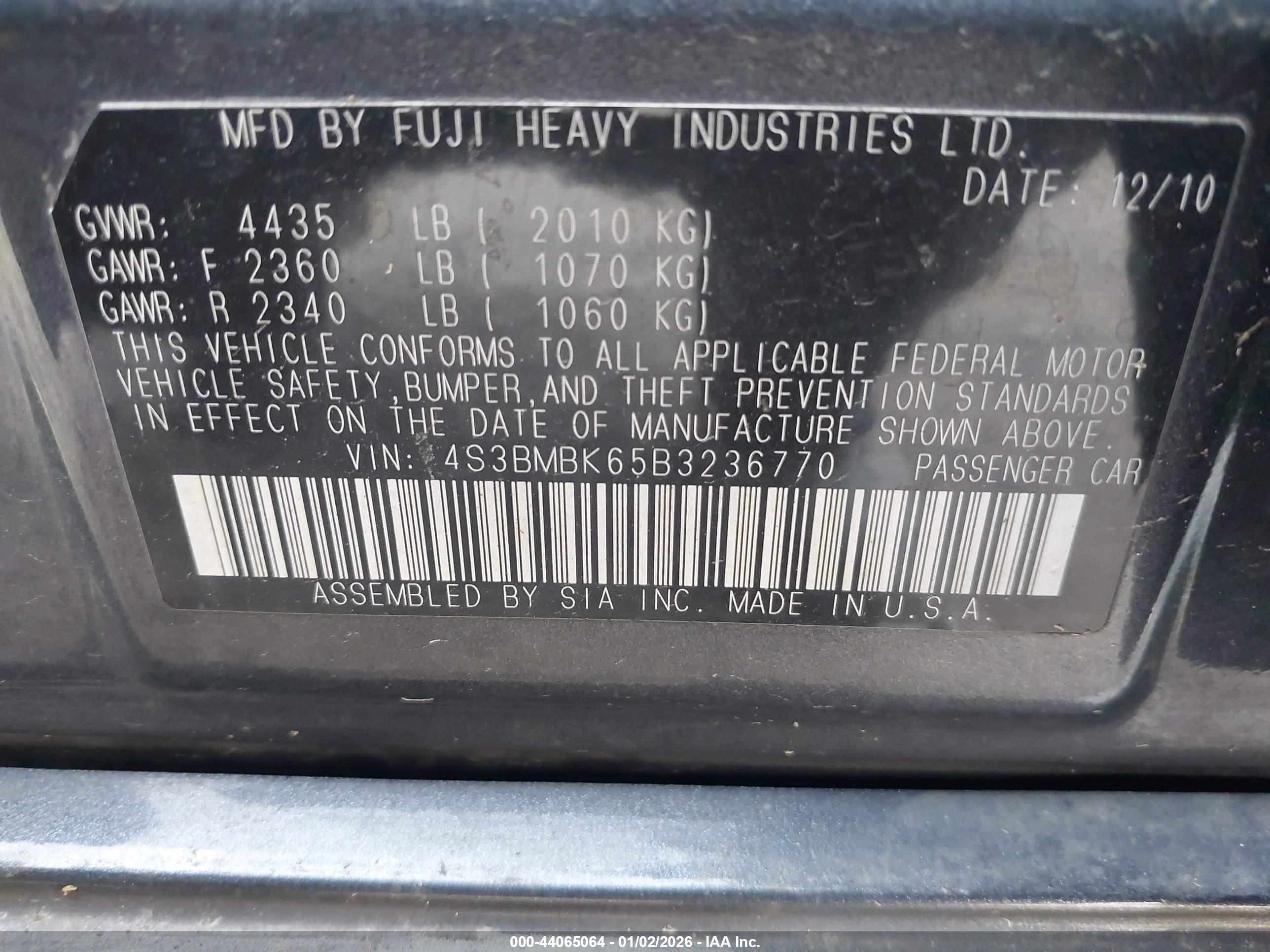 SUBARU LEGACY image 9