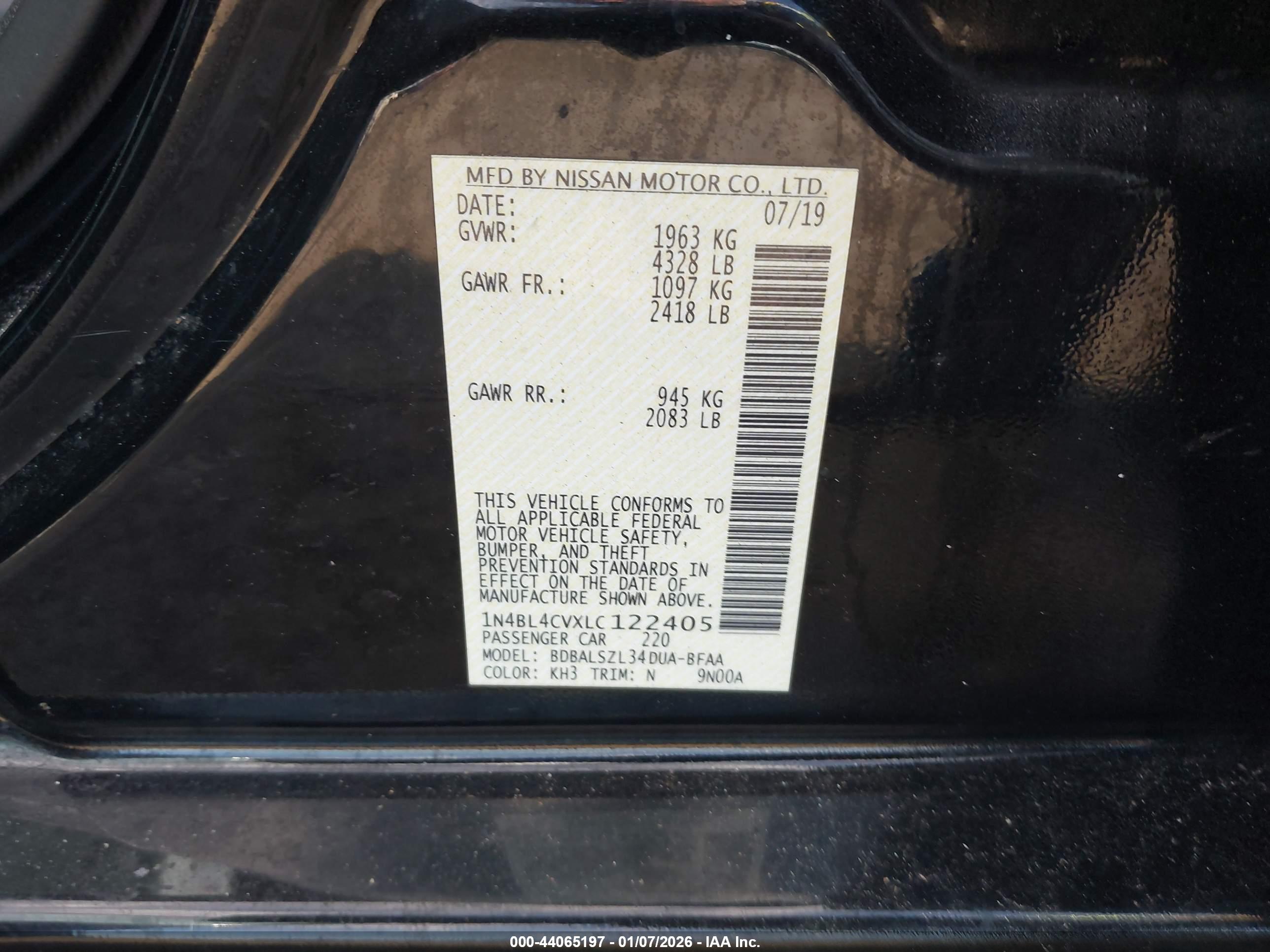 NISSAN ALTIMA image 9