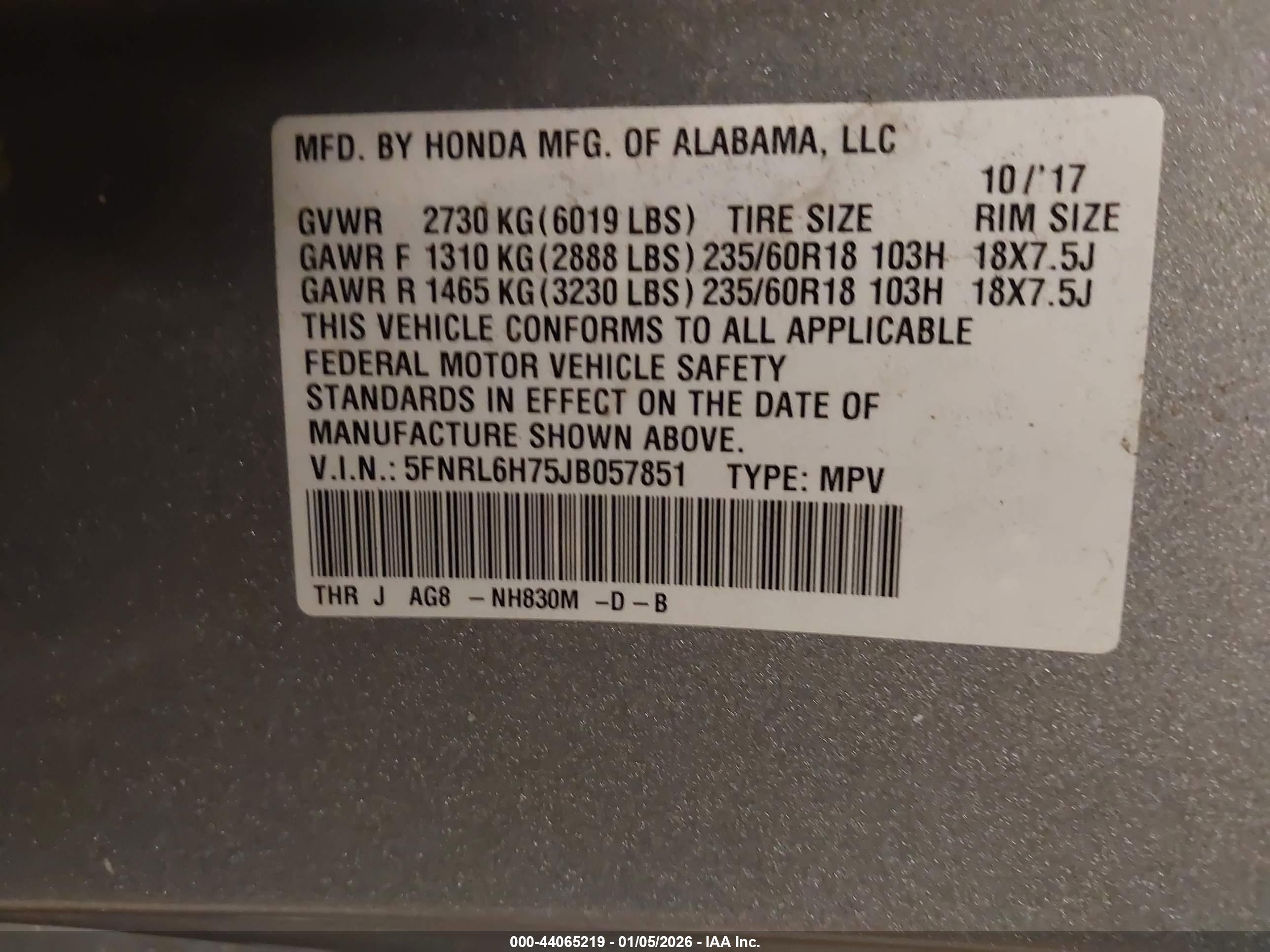 HONDA ODYSSEY image 9