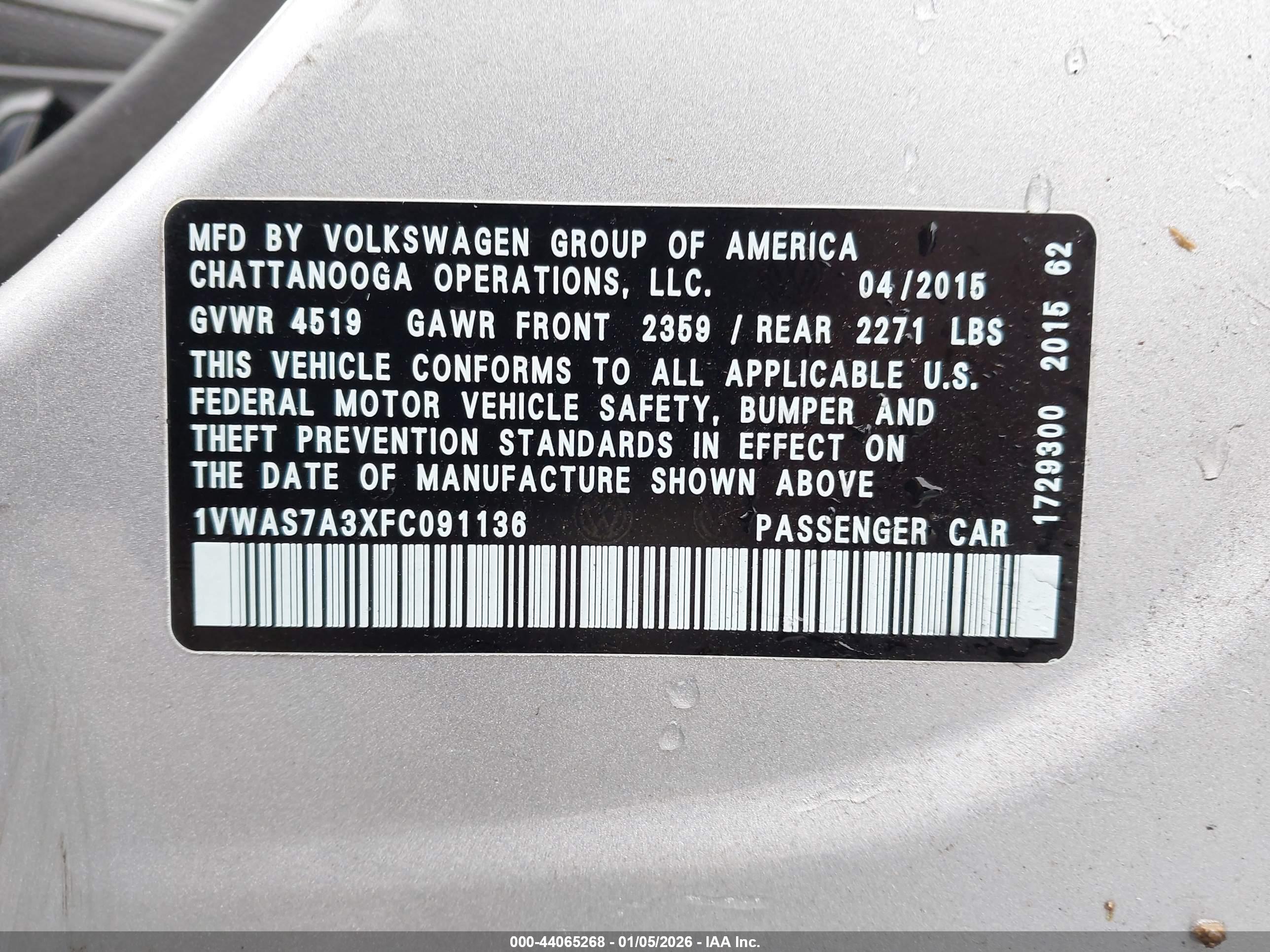 VOLKSWAGEN PASSAT image 9